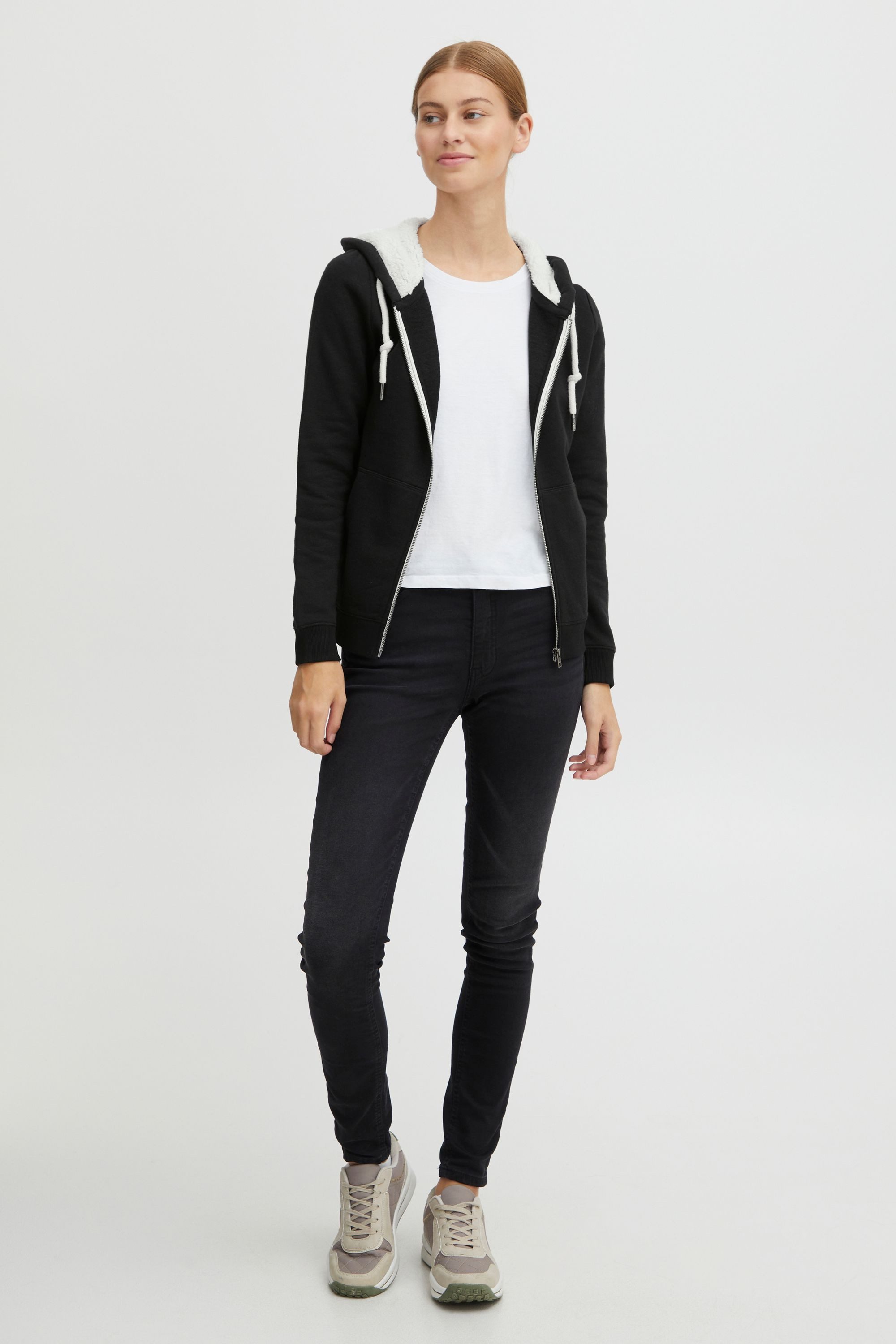 OXMO Kapuzensweatjacke OXBinja Hoodie Sweatjacke mit Teddy-Kapuze günstig online kaufen