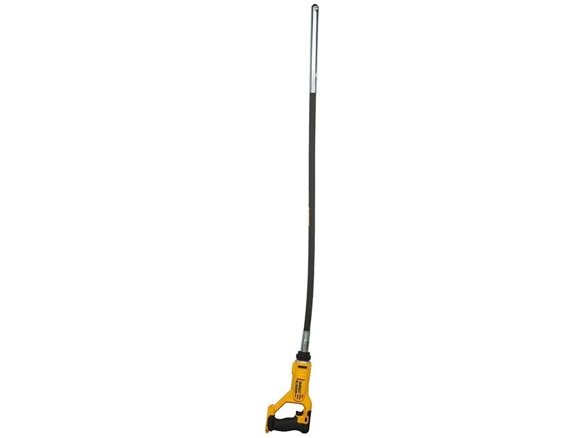 DeWalt Akku-Betonverdichter 18 V / Basisv, Schlauchlänge: 120 in cm, ohne Akku und Ladegrät, 1,2 m langer flexibler Gummischaft