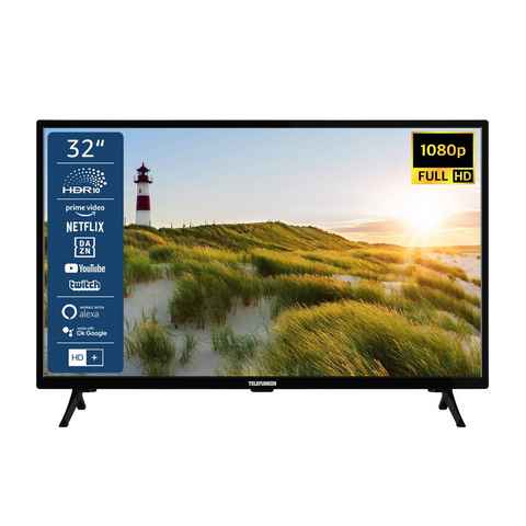 Telefunken XF32SN550S LCD-LED Fernseher (80 cm/32 Zoll, Full HD, Smart TV, HDR, Triple-Tuner - 6 Monate HD+ gratis)