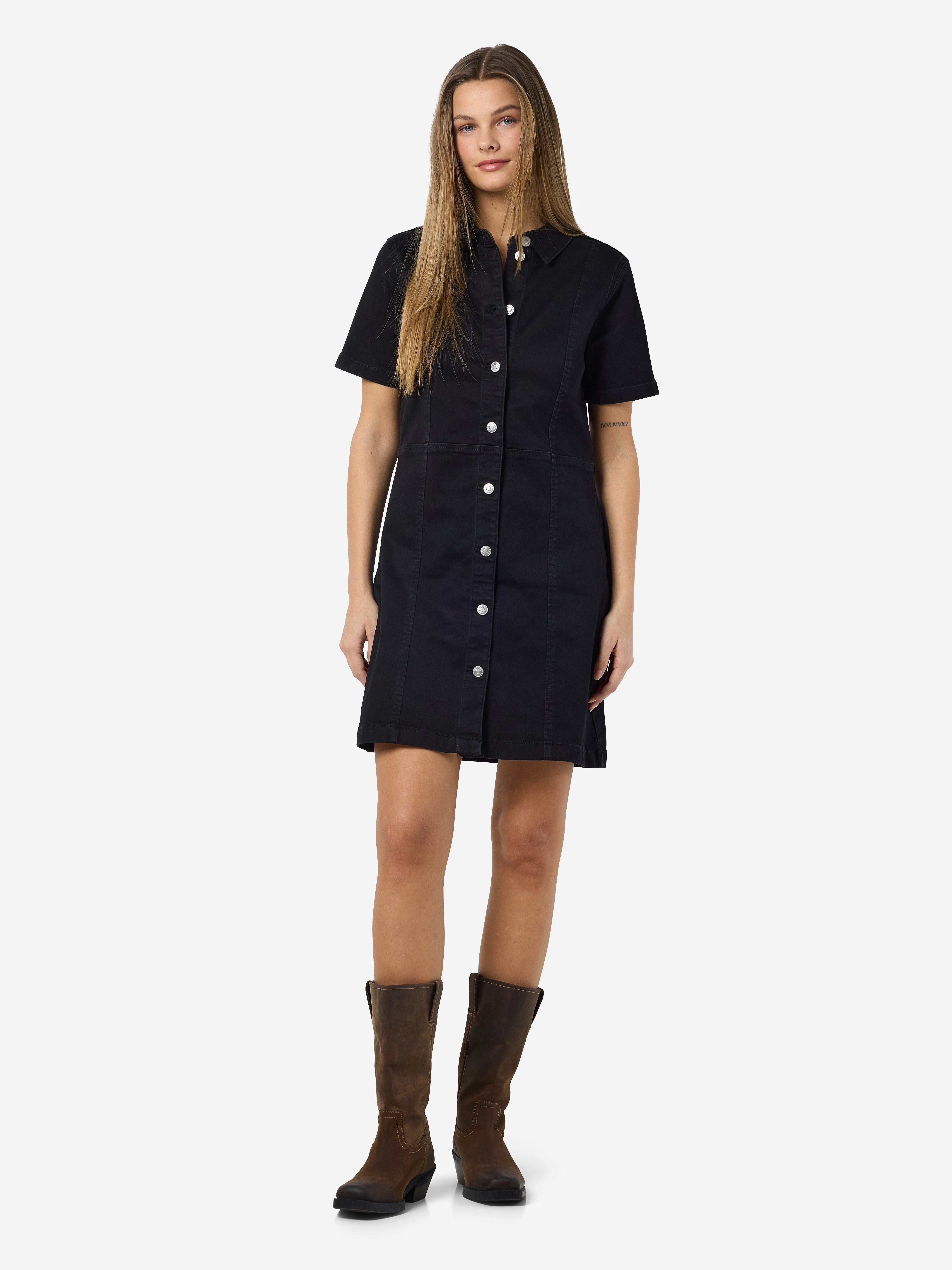 Noisy may Jeanskleid NMNISA S/S SLIM DENIM DRESS VI526BL NOOS