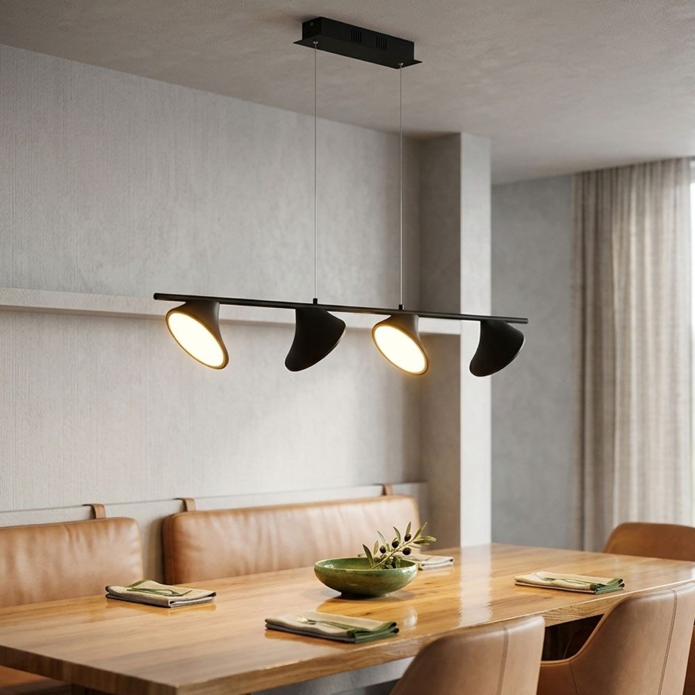 WOFI LED Pendelleuchte, LED-Leuchtmittel fest verbaut, Warmweiß, LED Decken Hänge Lampe Wohn Ess Zimmer Beleuchtung Spot Pendel