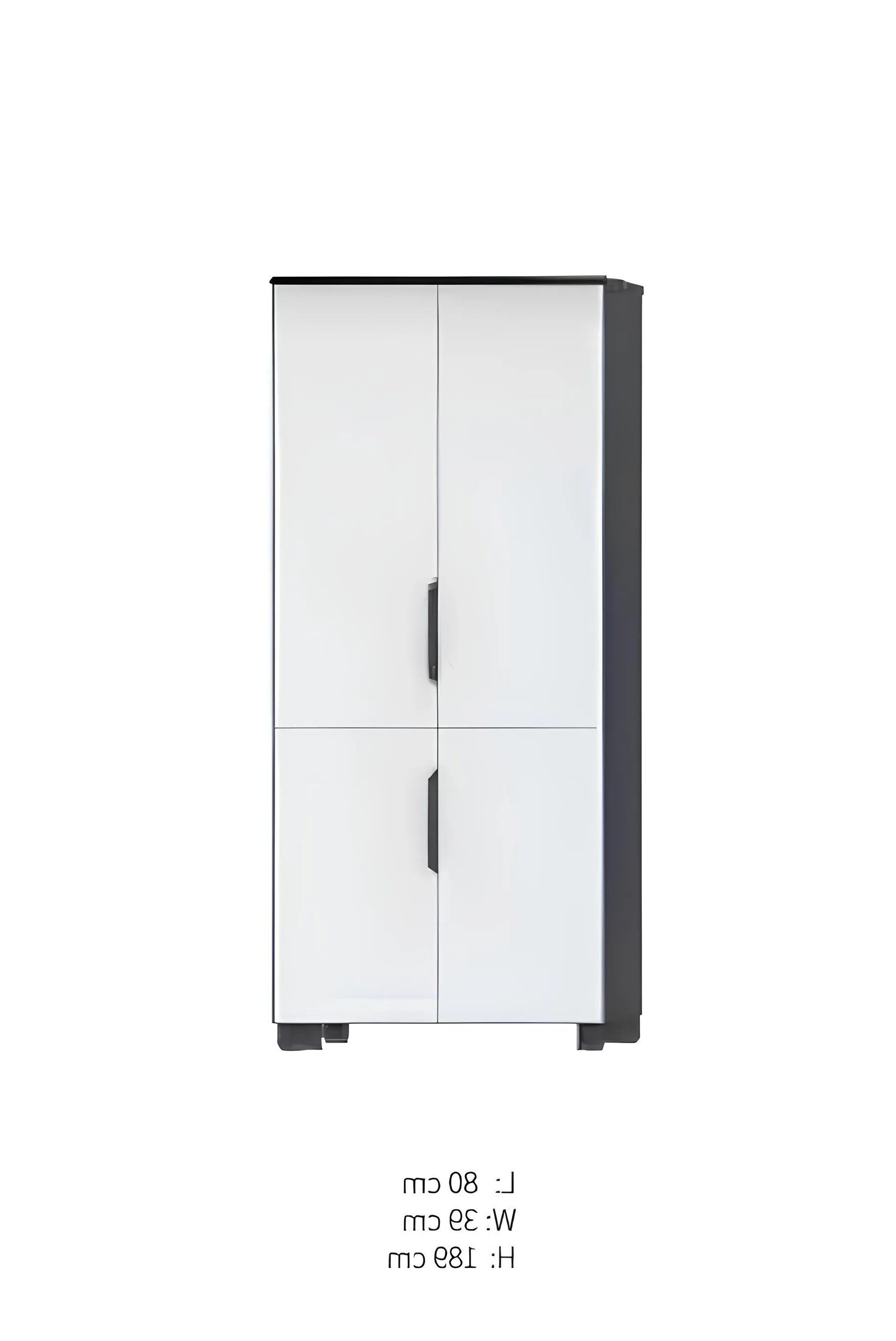Xlmoebel Wohnwand Schwarz-weißer Schrank für modernes Arbeitszimmer und Büro, (1-St), Made in Europa