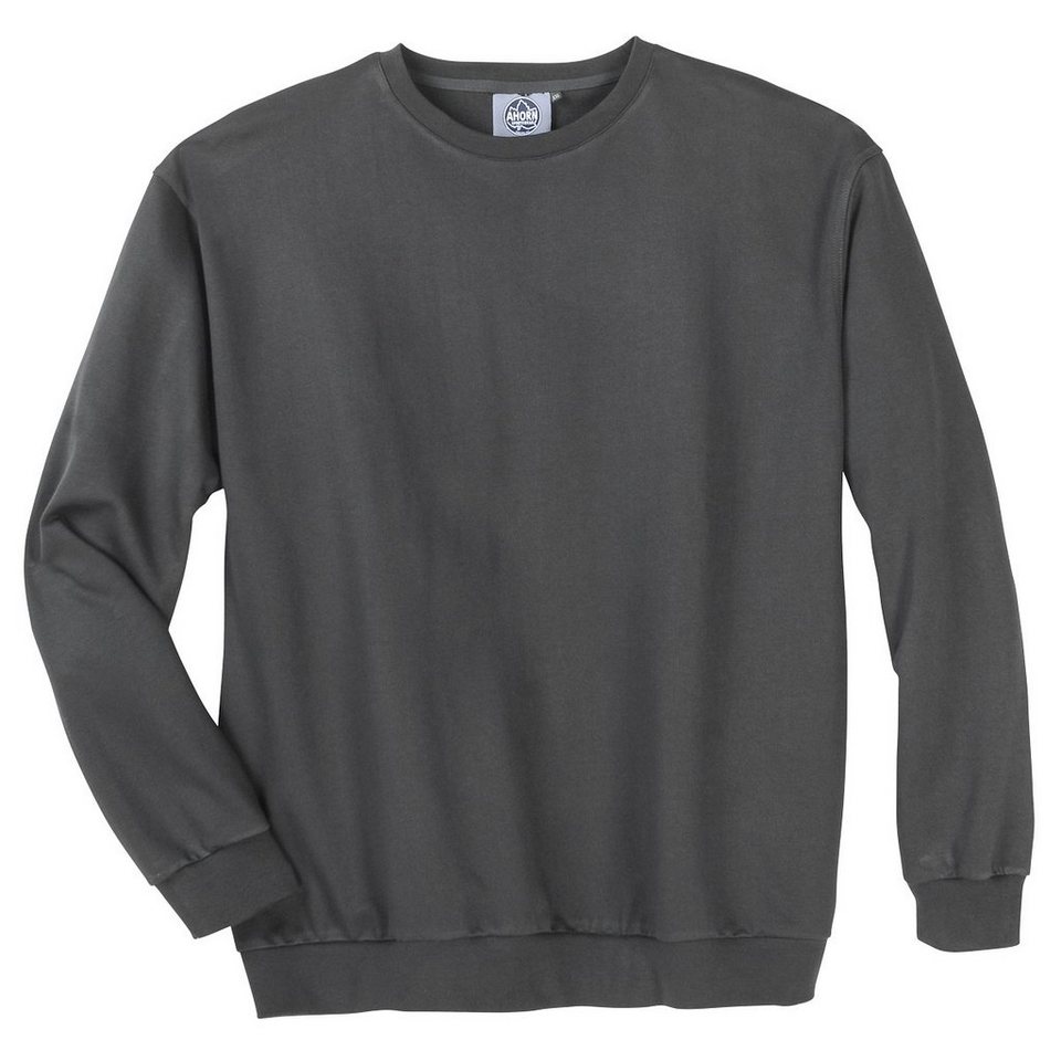 Übergrößen Sportswear SPORTSWEAR Ahorn Sweater AHORN dunkelgrau Basic-Sweatshirt