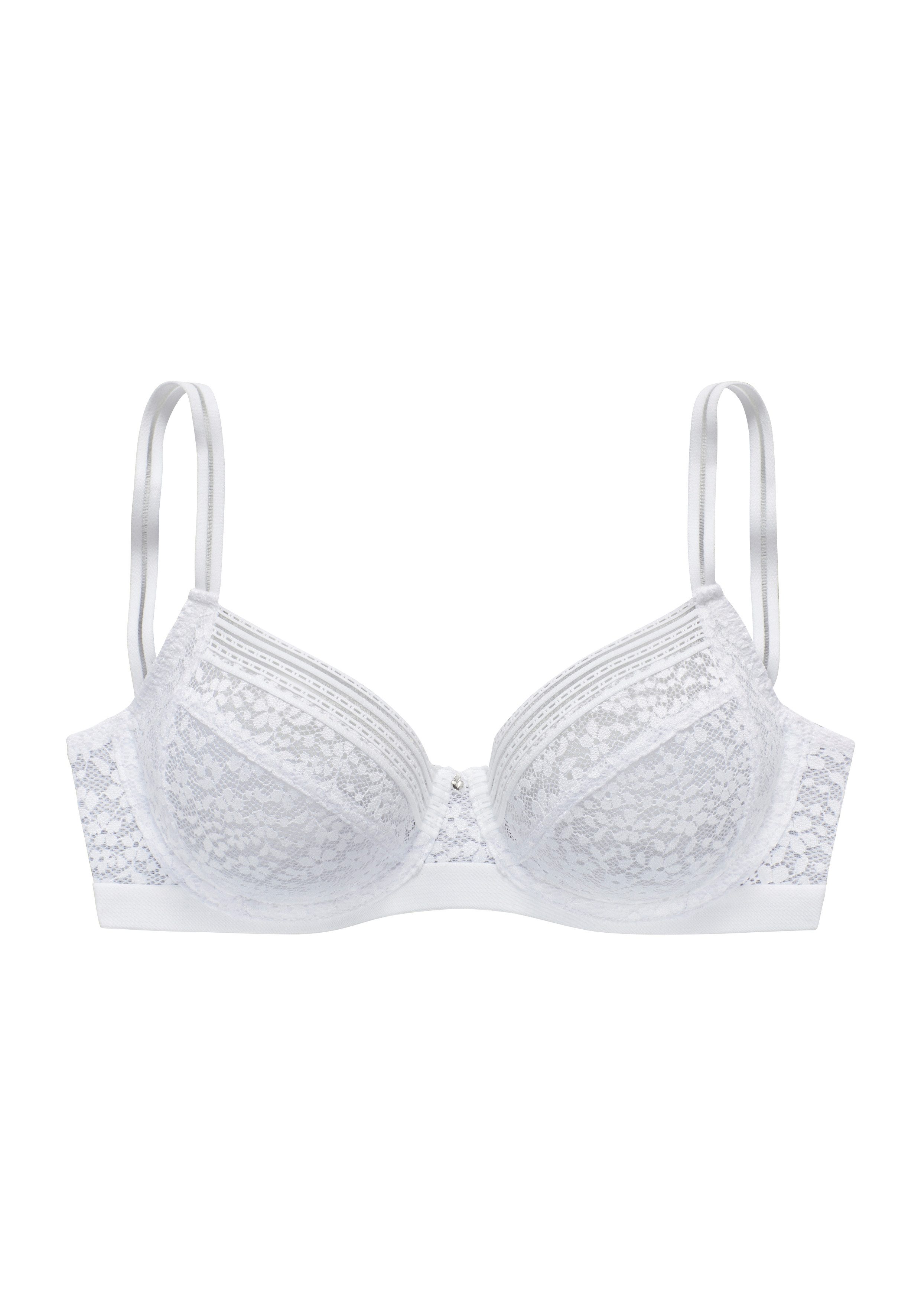 Nuance Bügel-BH aus weicher Jacquardspitze mit edlem Herz-Accessorie, Dessous