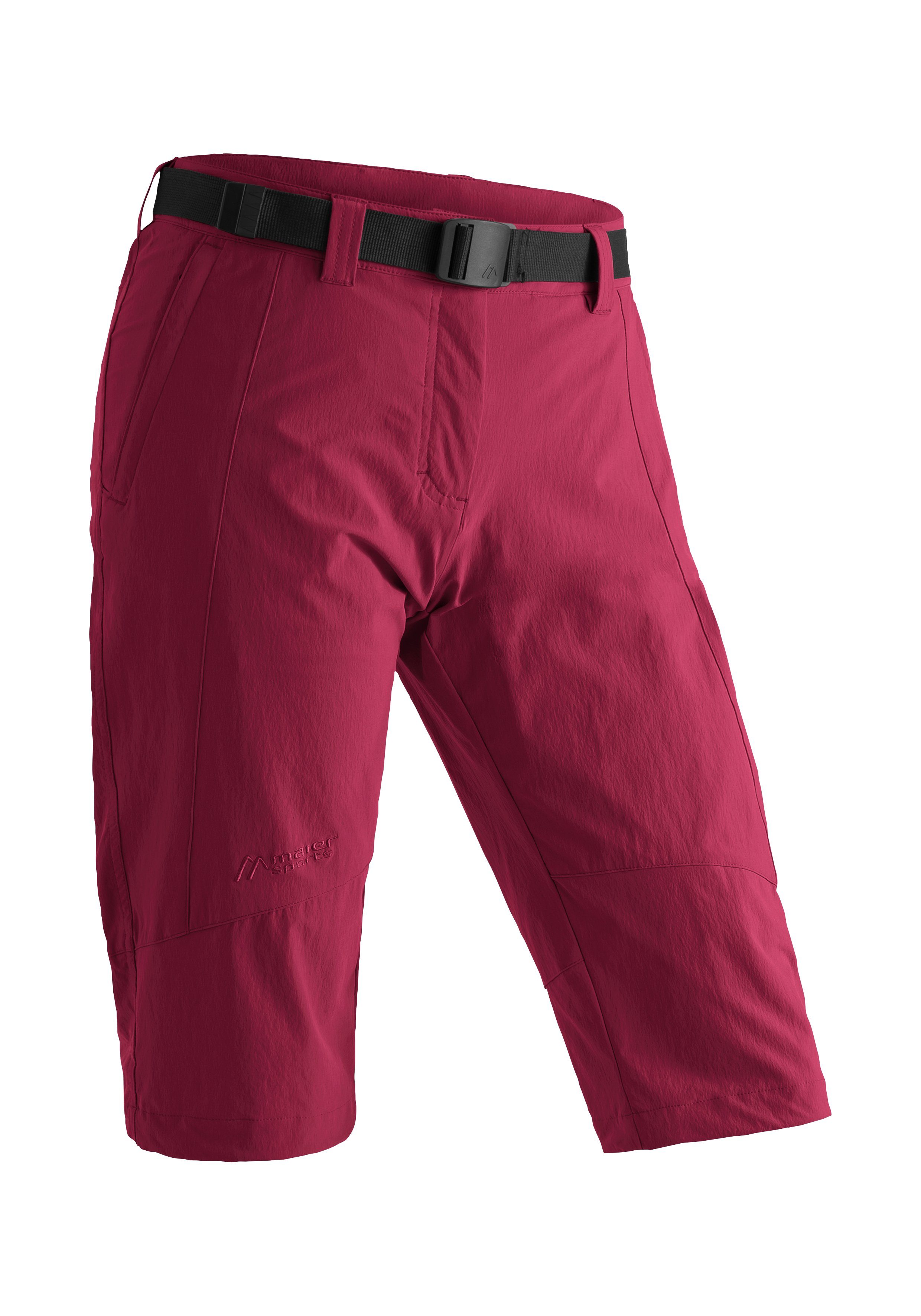 Caprihose Wanderhose, Damen kurze purpurrot Kluane Outdoor-Hose Maier atmungsaktive Sports