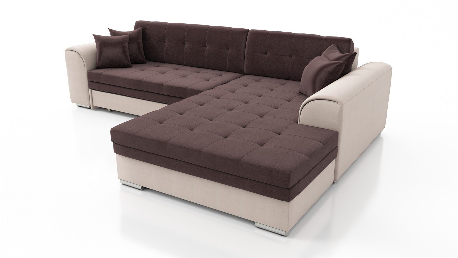 Fun Möbel Ecksofa Couchgarnitur SARRA Kunstleder/Stoff günstig online kaufen