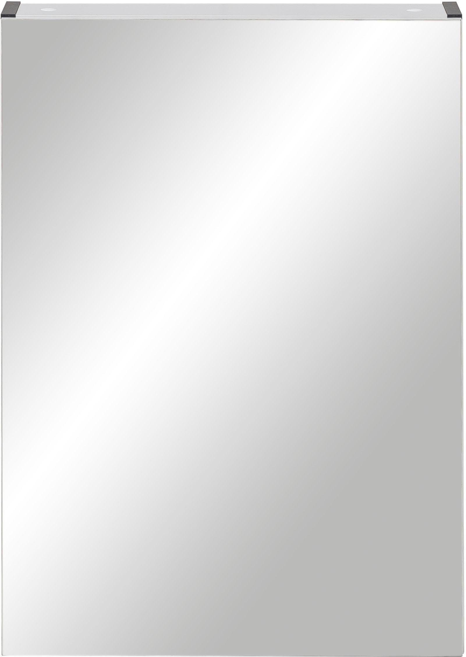 Schildmeyer Spiegelschrank Glaseinlegeböden, Basic | 1-türig, anthrazit 50 Breite anthrazit cm, Germany in Made