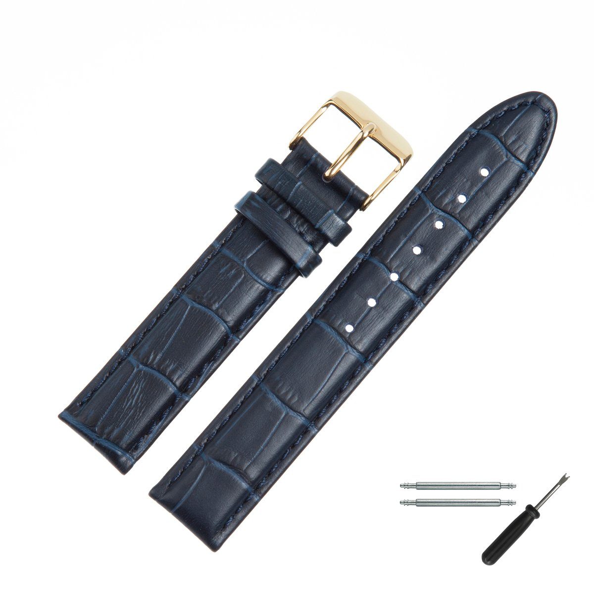 MARBURGER Uhrenarmband 18mm Leder Alligator Prägung günstig online kaufen