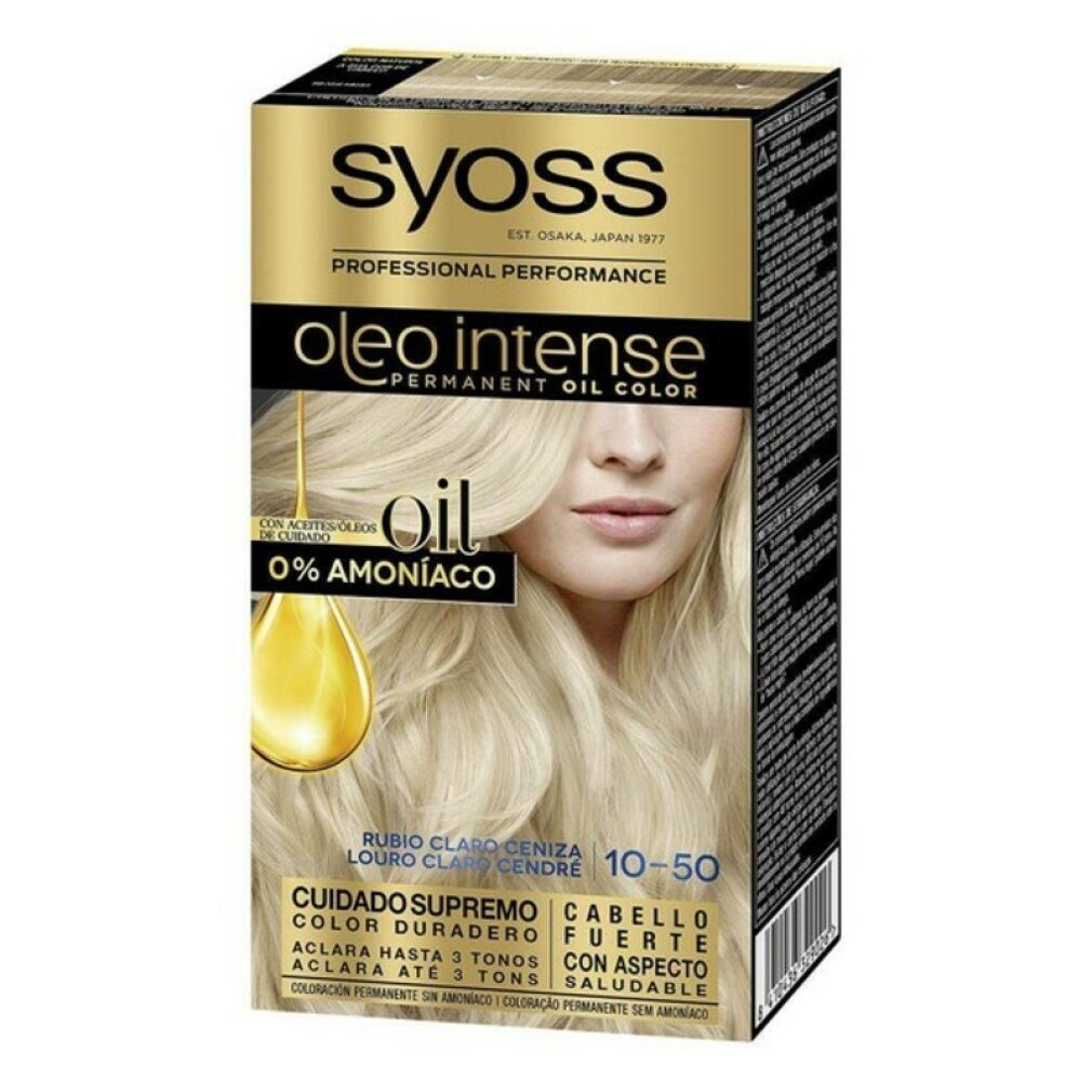 Syoss Haarpflege-Set Oleo Intense Permanent Hair Color 10-50 Light Ash Blonde