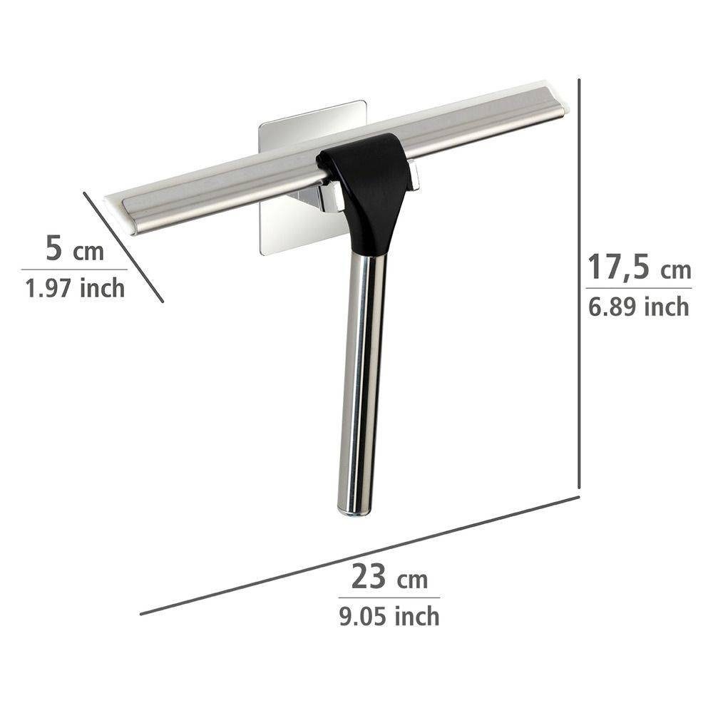WENKO Duschabzieher Quadro, Turbo - Loc, Wenko, (Wasserabzieher + Halter)