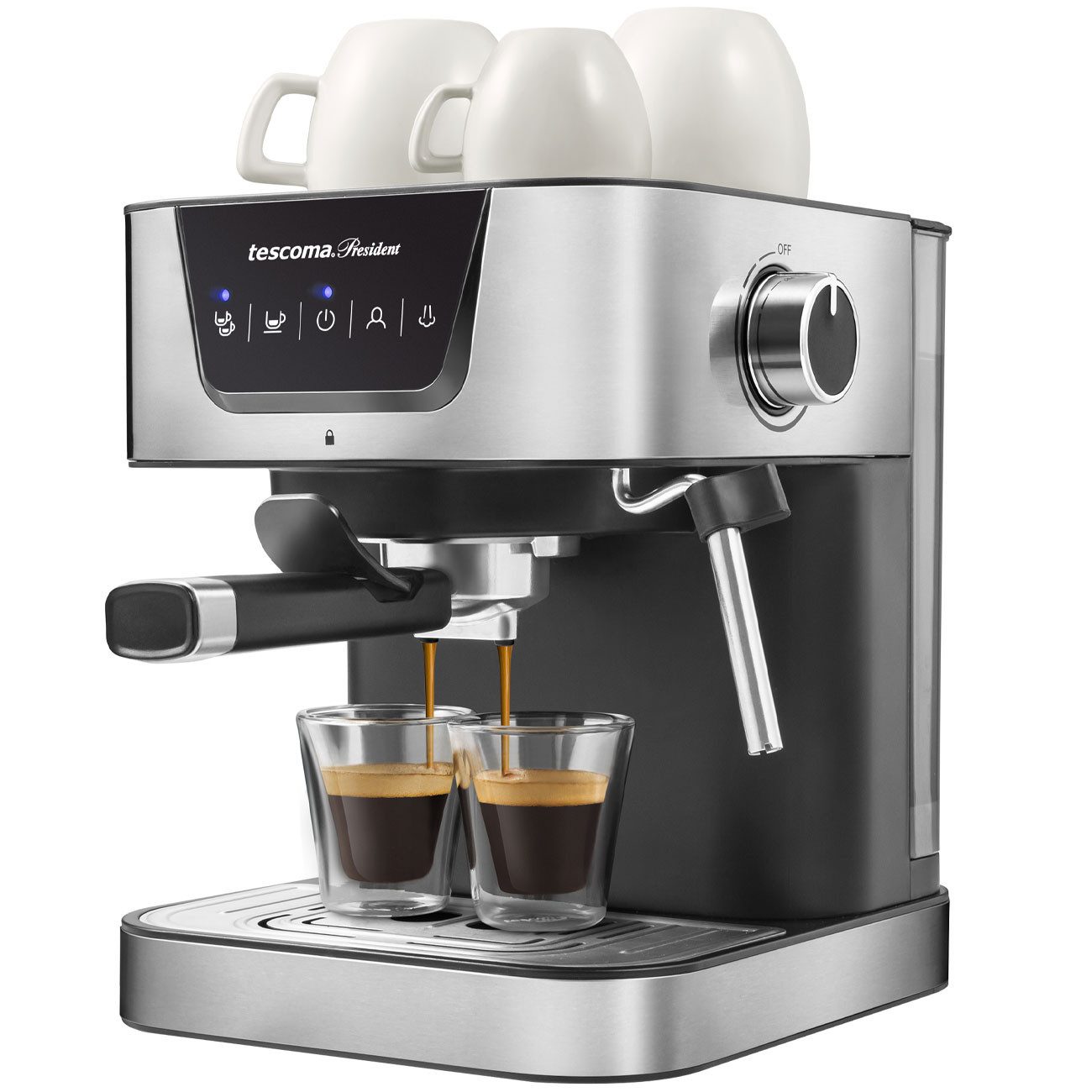 Tescoma Espressomaschine CH6780, Perfekt für loses Kaffeepulver & ein unvergleichlich edles Aroma
