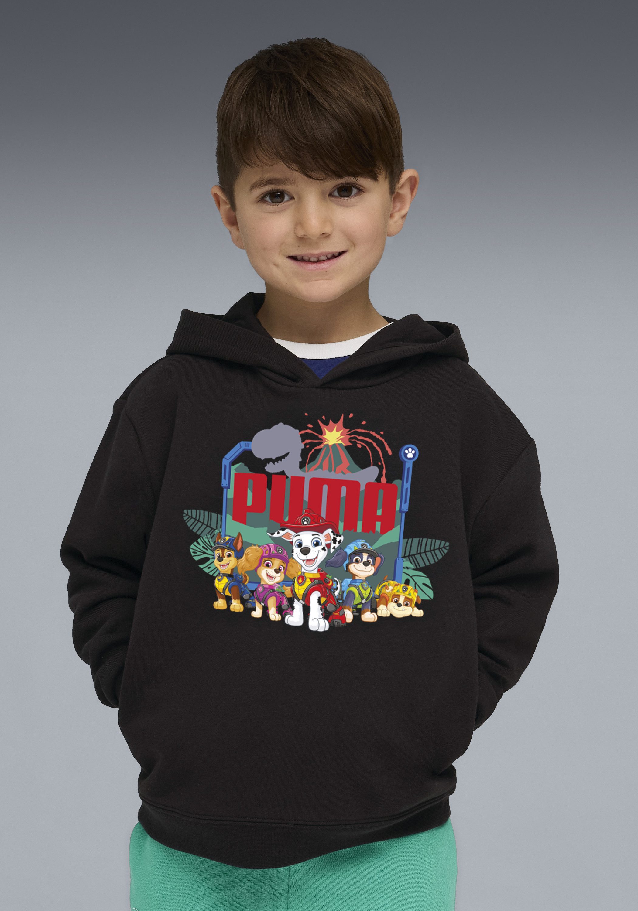 PUMA X PAW PATROL GRAPHIC HOODIE TR für Kinder, Regular Fit, mit Kapuze, mit Kängurutasche