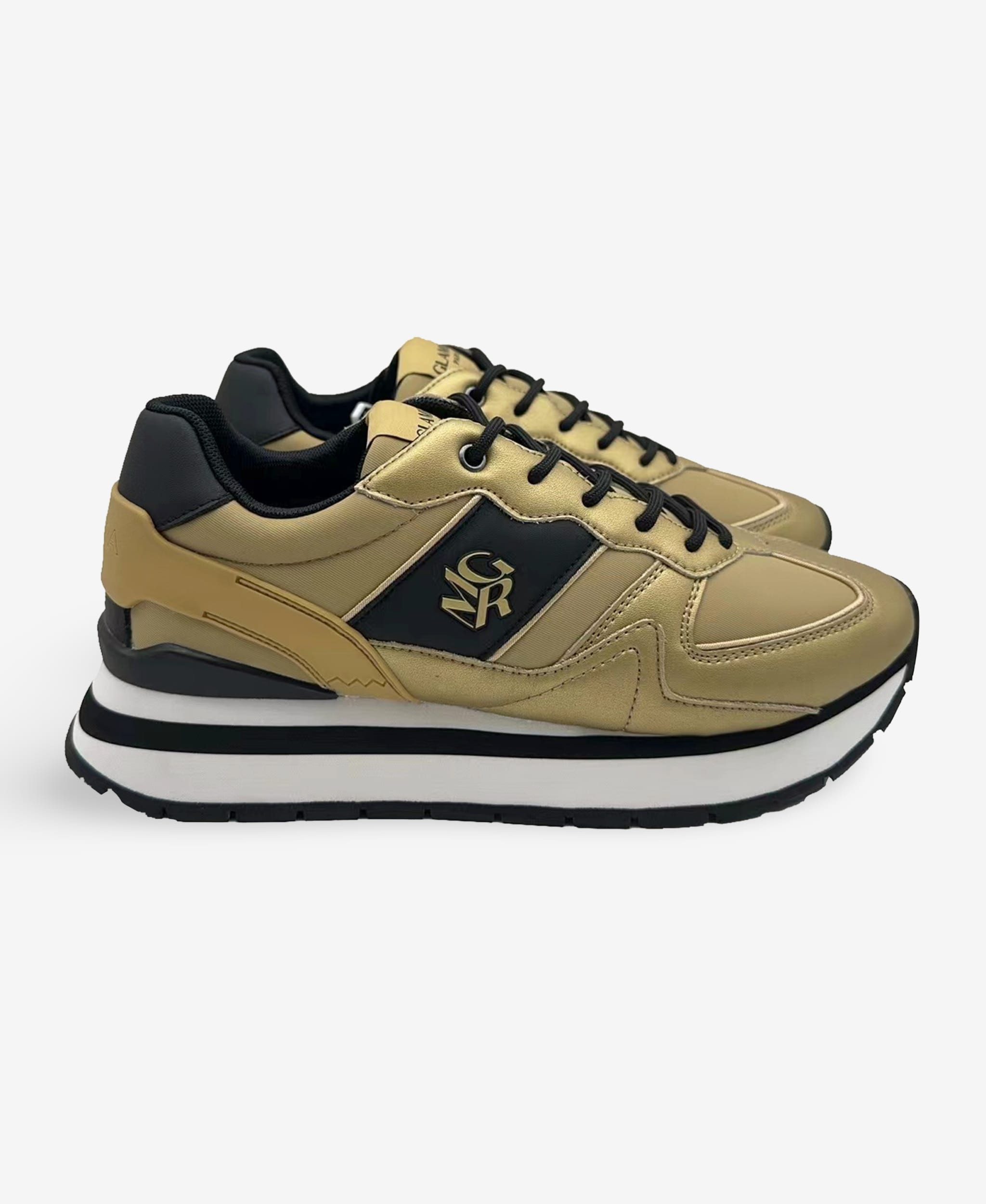 GLAMIRA GlamLift Metallisches Gold Herrensneaker Sneaker (1-tlg)