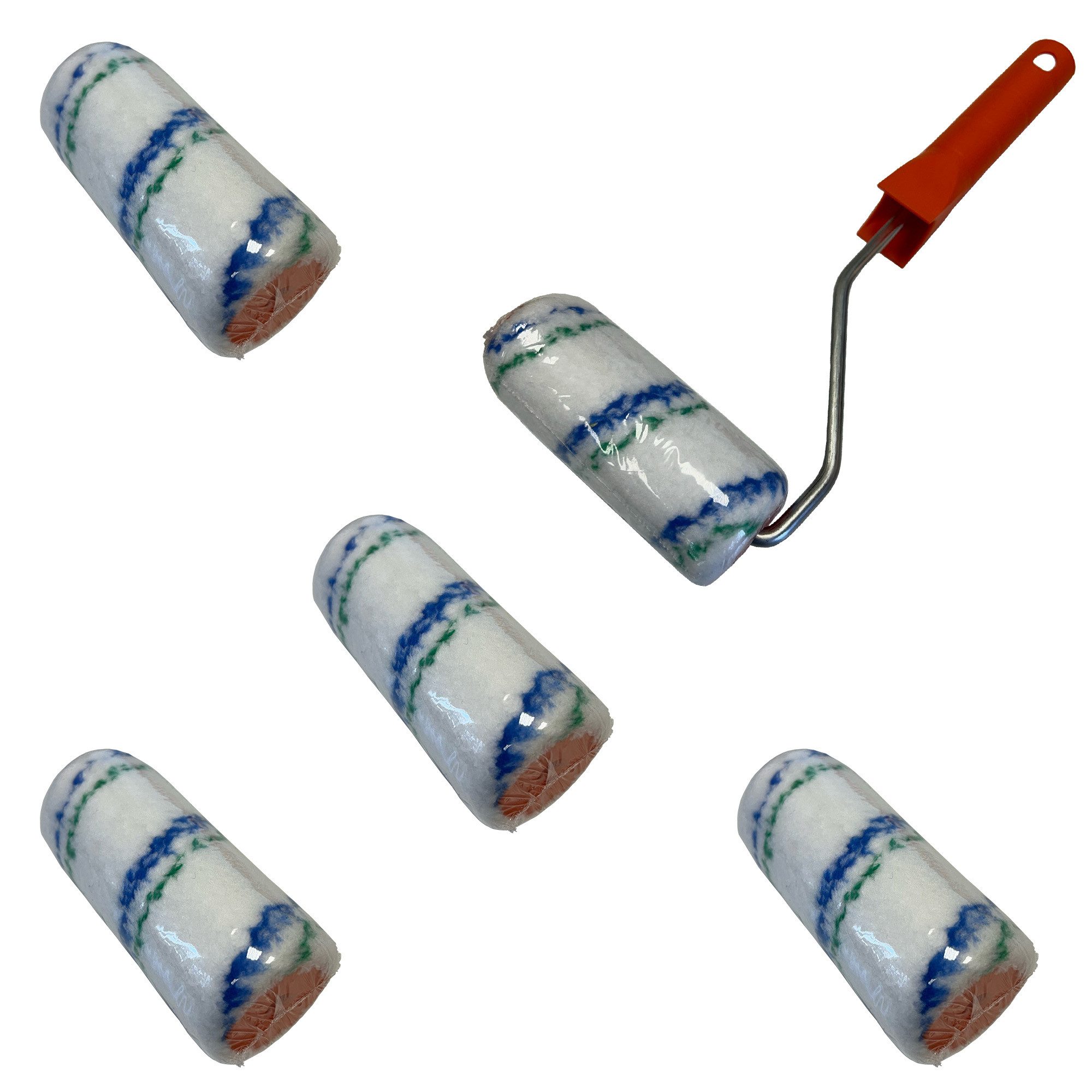 ConToo Farbroller Farbroller 5 St. mit Bügel Farbwalze Mikrofaser 10cm CT01