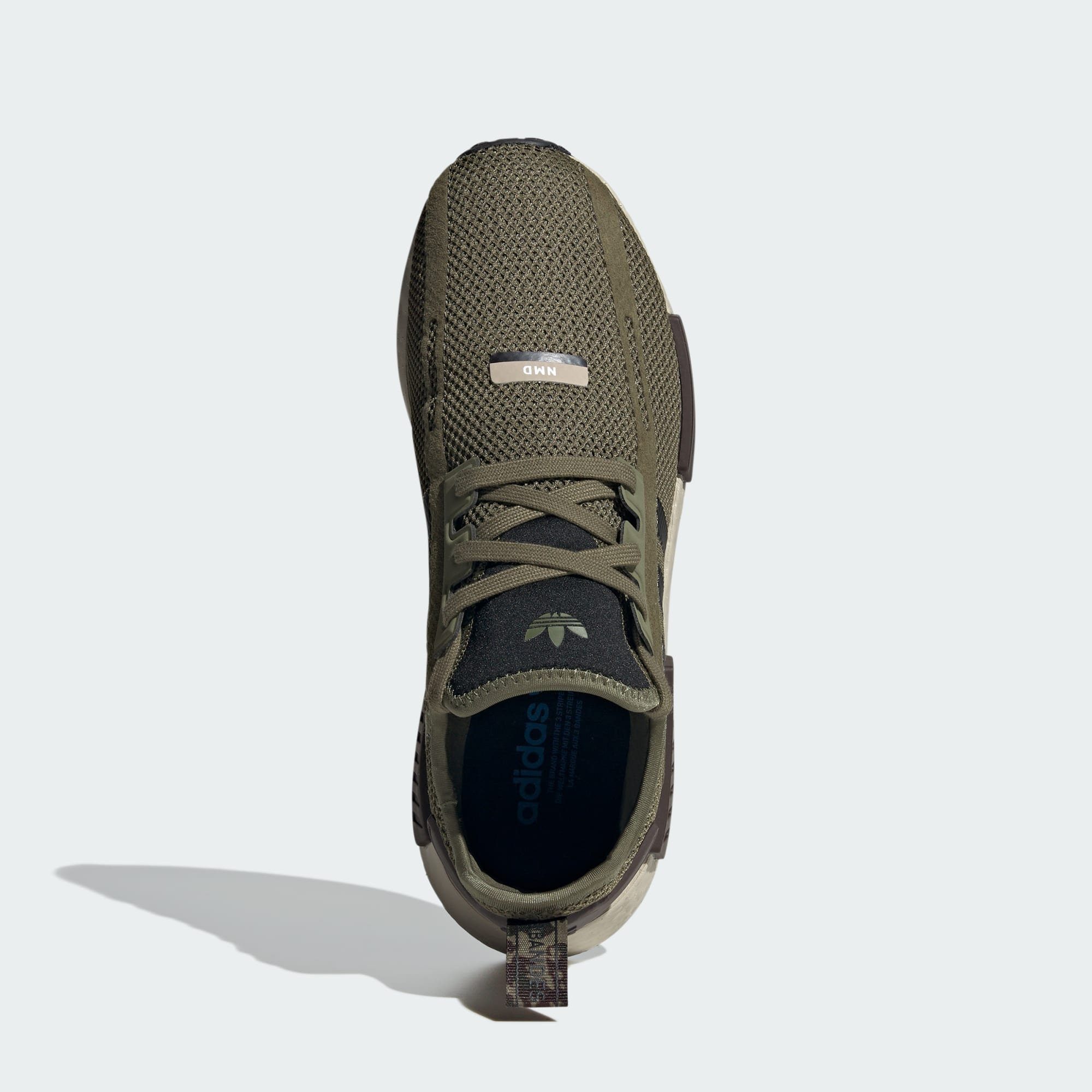 Sneaker SCHUH Black / Focus Olive adidas Originals Core NMD_R1 / Shadow Olive