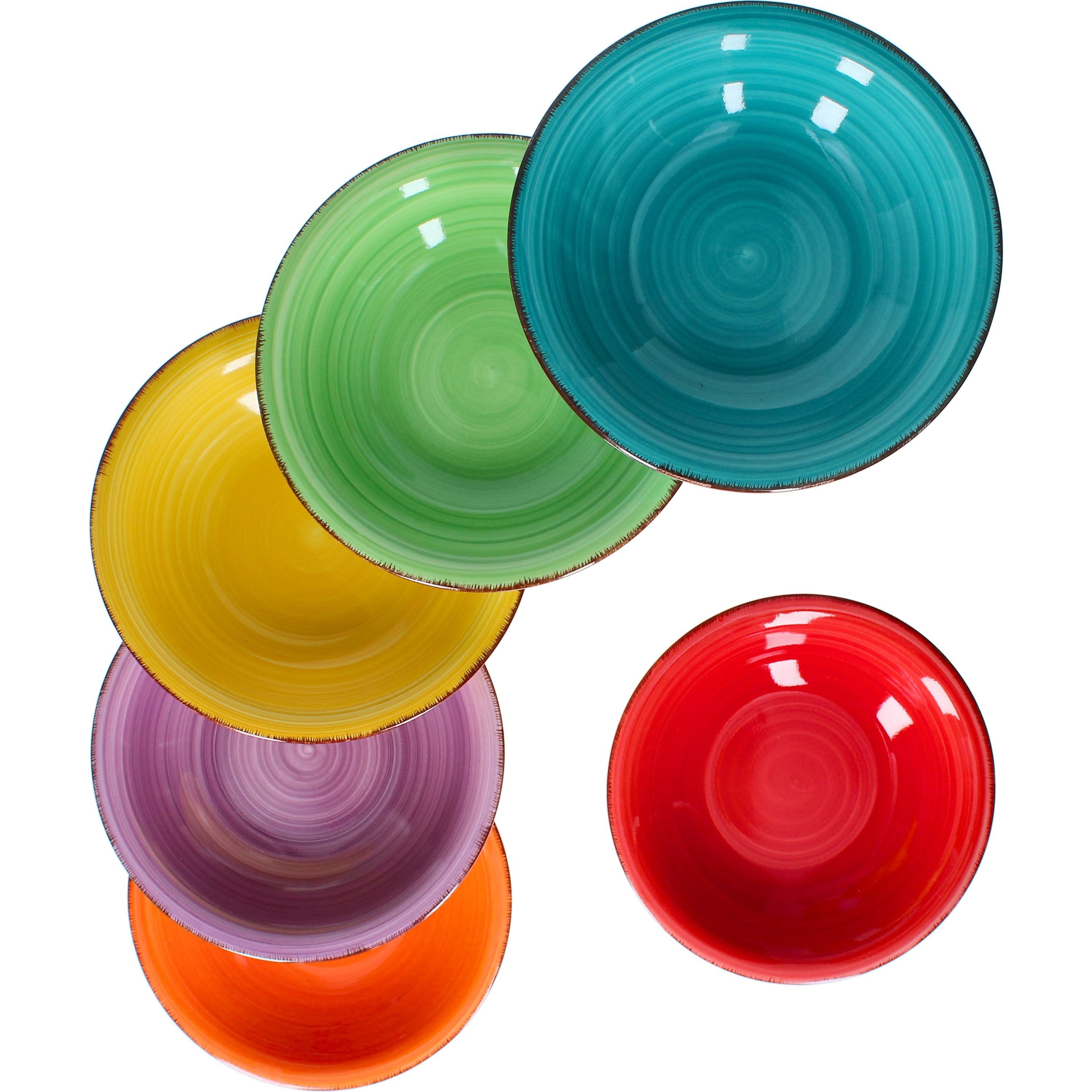 MamboCat Suppenteller 6er Set Suppenteller Uni Bunt