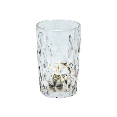 Grafelstein Longdrinkglas Longdrinkglas BASIC transparent klar Trinkglas mit Rautenmuster Retro