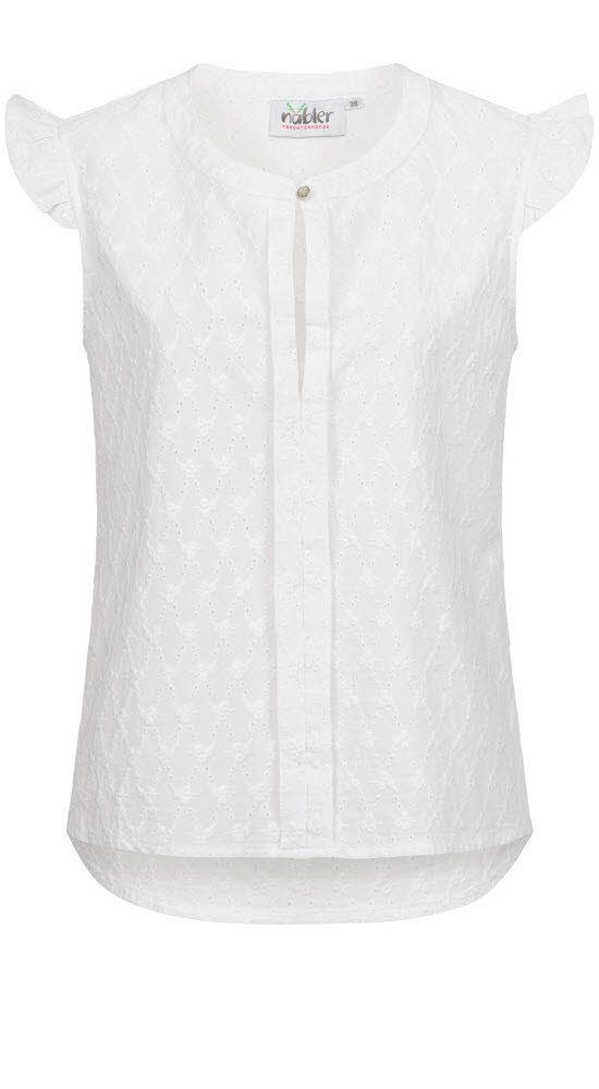 Nübler Dirndlbluse Trachtenbluse kurzarm Sally in Weiß von Nübler günstig online kaufen