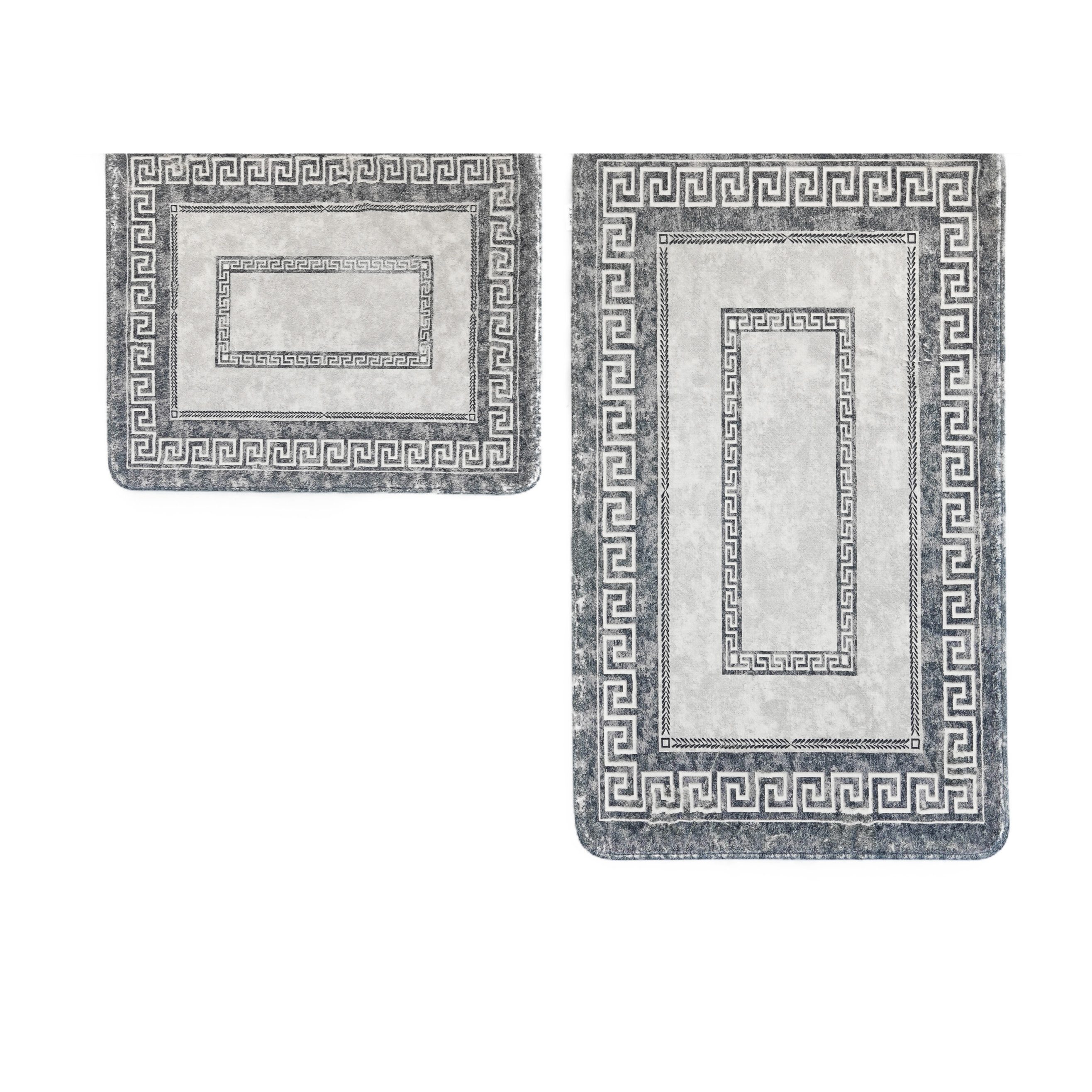 Almina Badematte Exclusive 2 Teiliges Bademattenset mit Muster Rutschfest günstig online kaufen