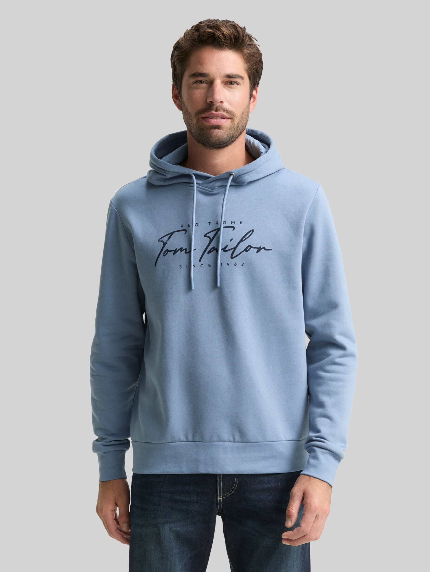 TOM TAILOR Sweatshirt Strick & Sweatshirts Hoodie Sweatshirt mit Logo-Print