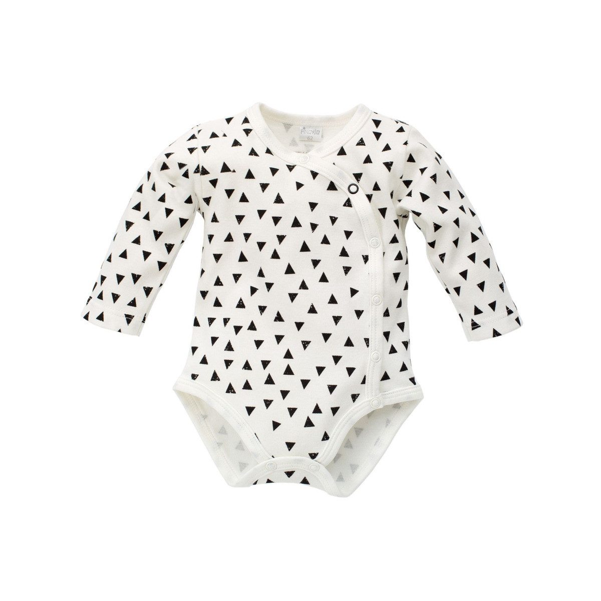 PINOKIO Langarmwickelbody Dreiecke Unisex Kinder (1-tlg) Langarm Einteiler, Body, Longsleeve-Body, Bodysuit, Stretchbody