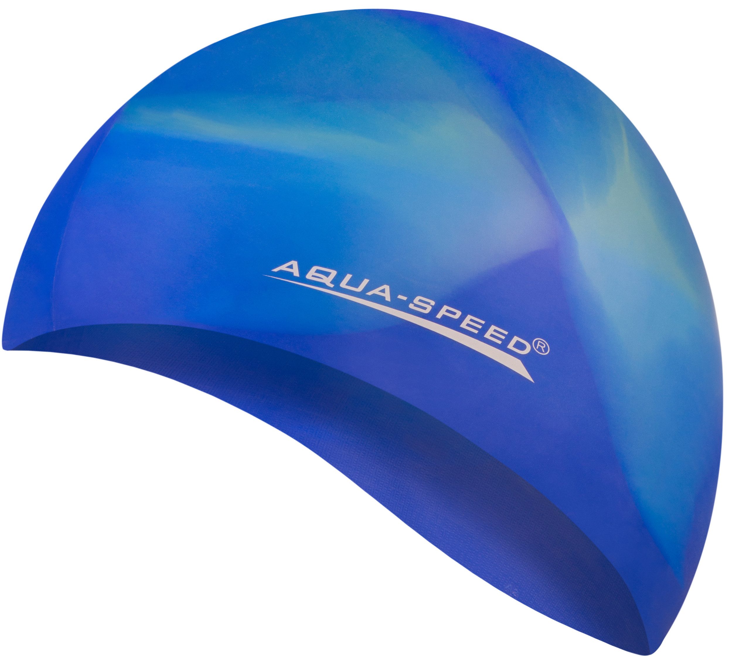 Aqua Speed Badekappe Bunte Schwimmkappe – Silikon, langlebig & ergonomische Passform (Bequeme Schwimmhaube – reißfest, wasserdicht & dehnbar), Extrem elastisch – leicht aufzusetzen & angenehm zu tragen