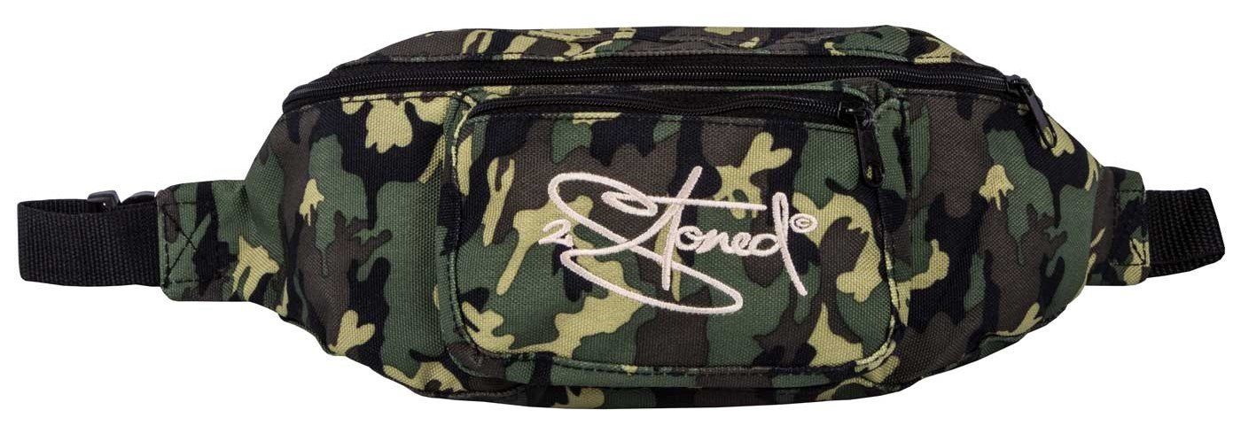 2Stoned Bauchtasche Hüfttasche Retro mit Stick Classic Logo für Erwachsene und Kinder, mit abgesetzter Fronttasche Camouflage