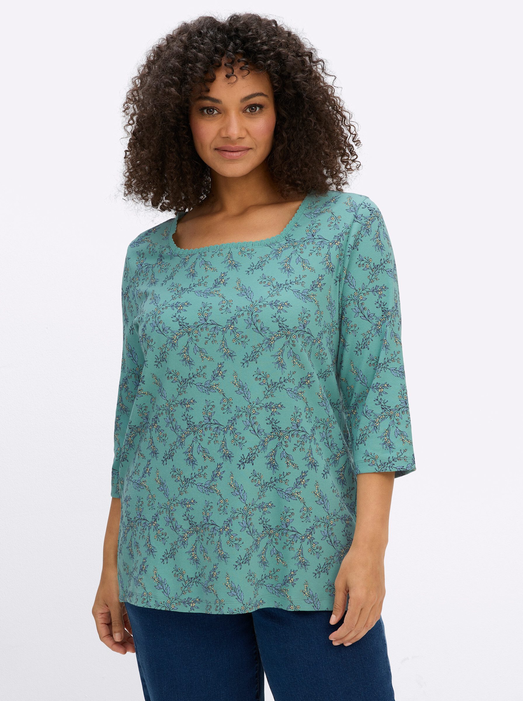 Sheego T-Shirt 3/4-Arm-Shirt 3/4-Arm – Bild 5 von 5
