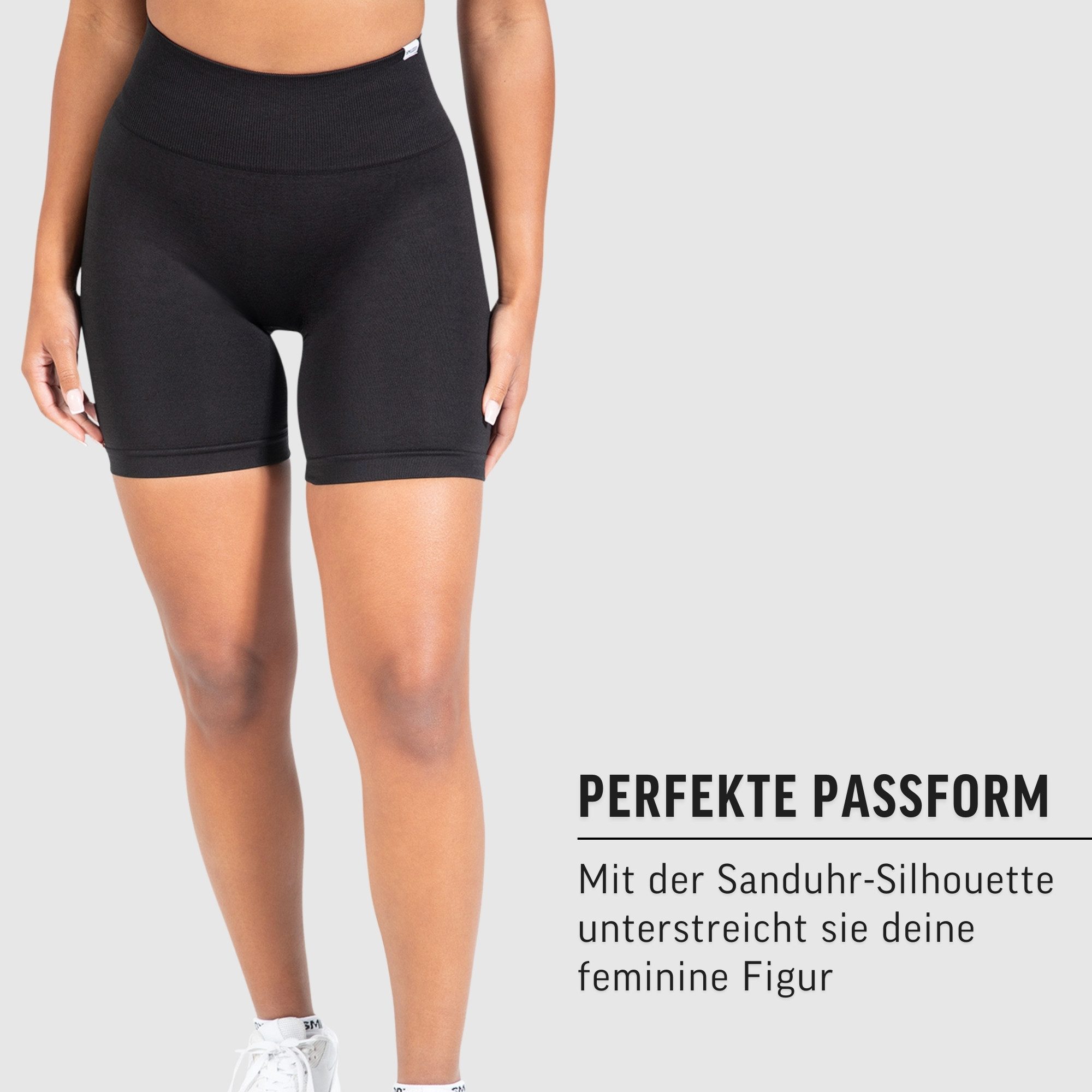 Smilodox Shorts Amaze Scrunch, Blickdichte Radlerhose mit Unsichtbarer Scrunch-Effekt High Waist Squatproof Scrunch Shorts-Leggings Seamless Sport Fitness