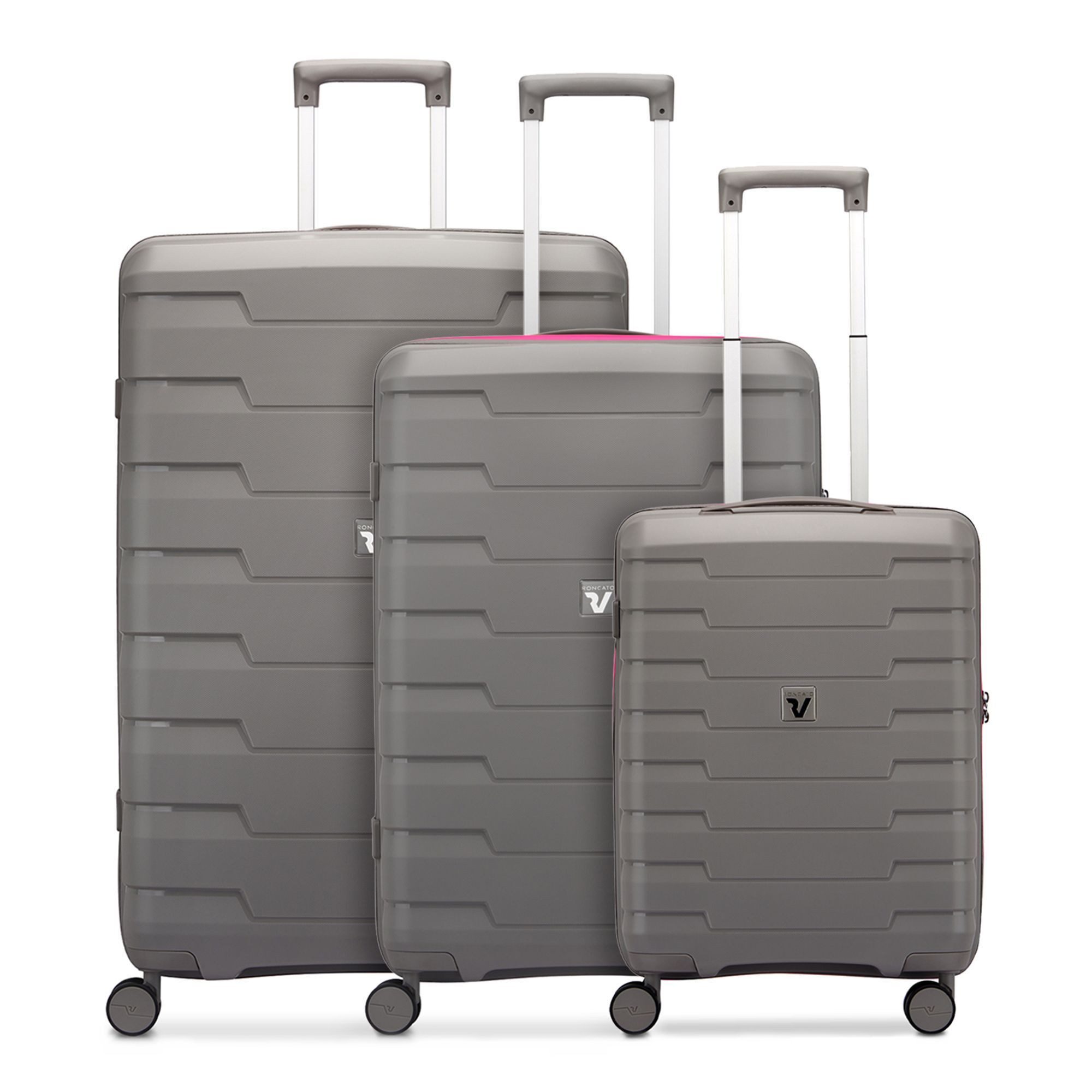 RONCATO Trolleyset Skyline 2.0 Neon, 4 Rollen, (3-teilig, 3 tlg), Polypropylen