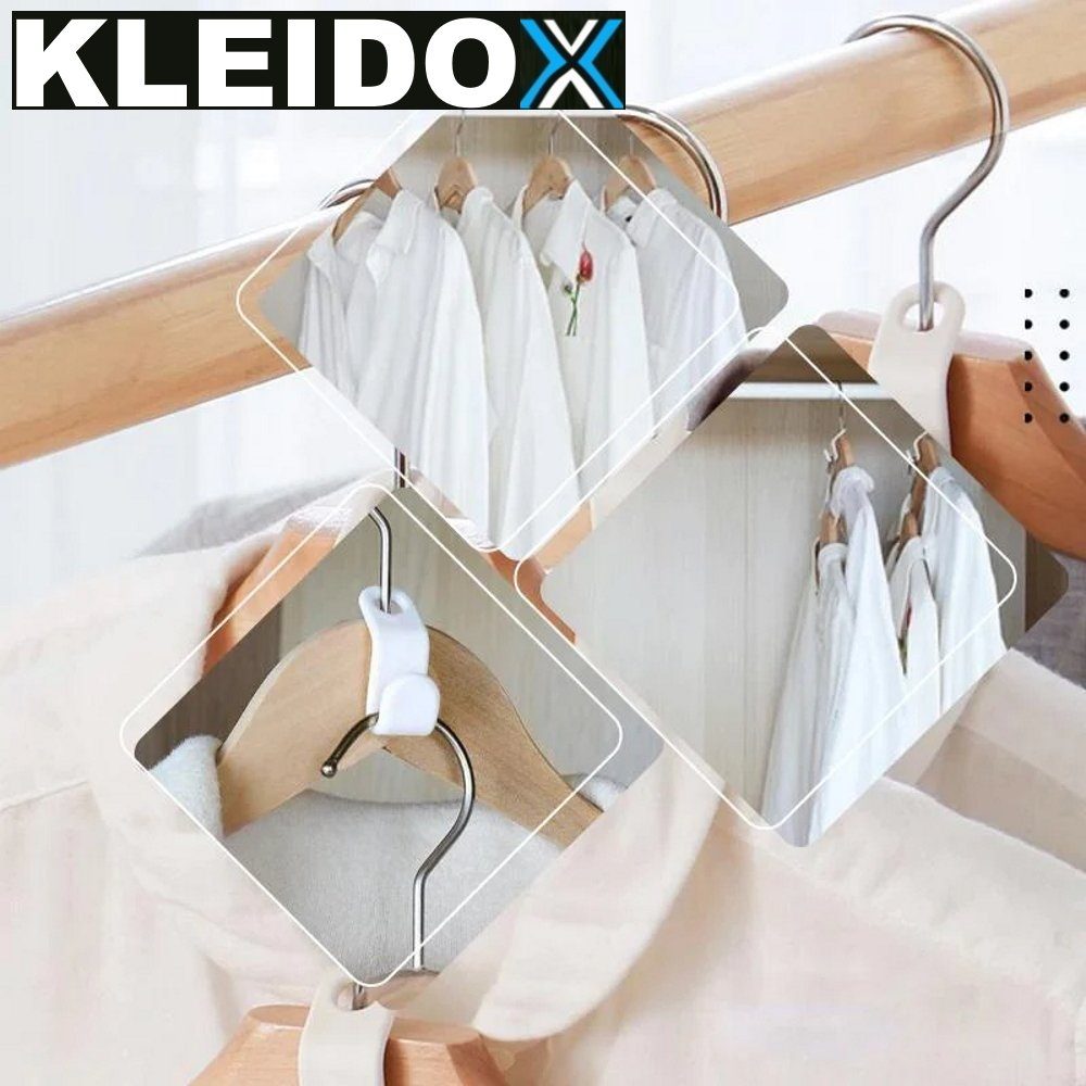 [48 Kleiderhaken KLEIDOX MAVURA Verbinder Set Stück] Verbindungshaken Mehrfach-Kleiderbügel Erweiterung, Haken Kleiderbügel