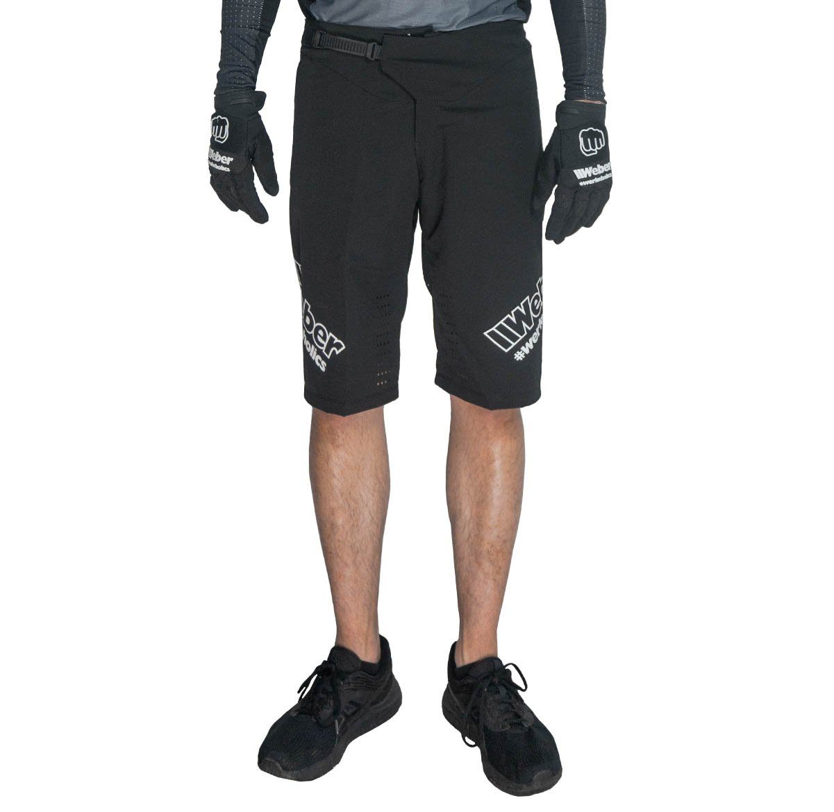 Weber GmbH Fahrradhose Weber #Werkeholics MTB Shorts mit Ratschenverschluss, mit Belüftungszonen