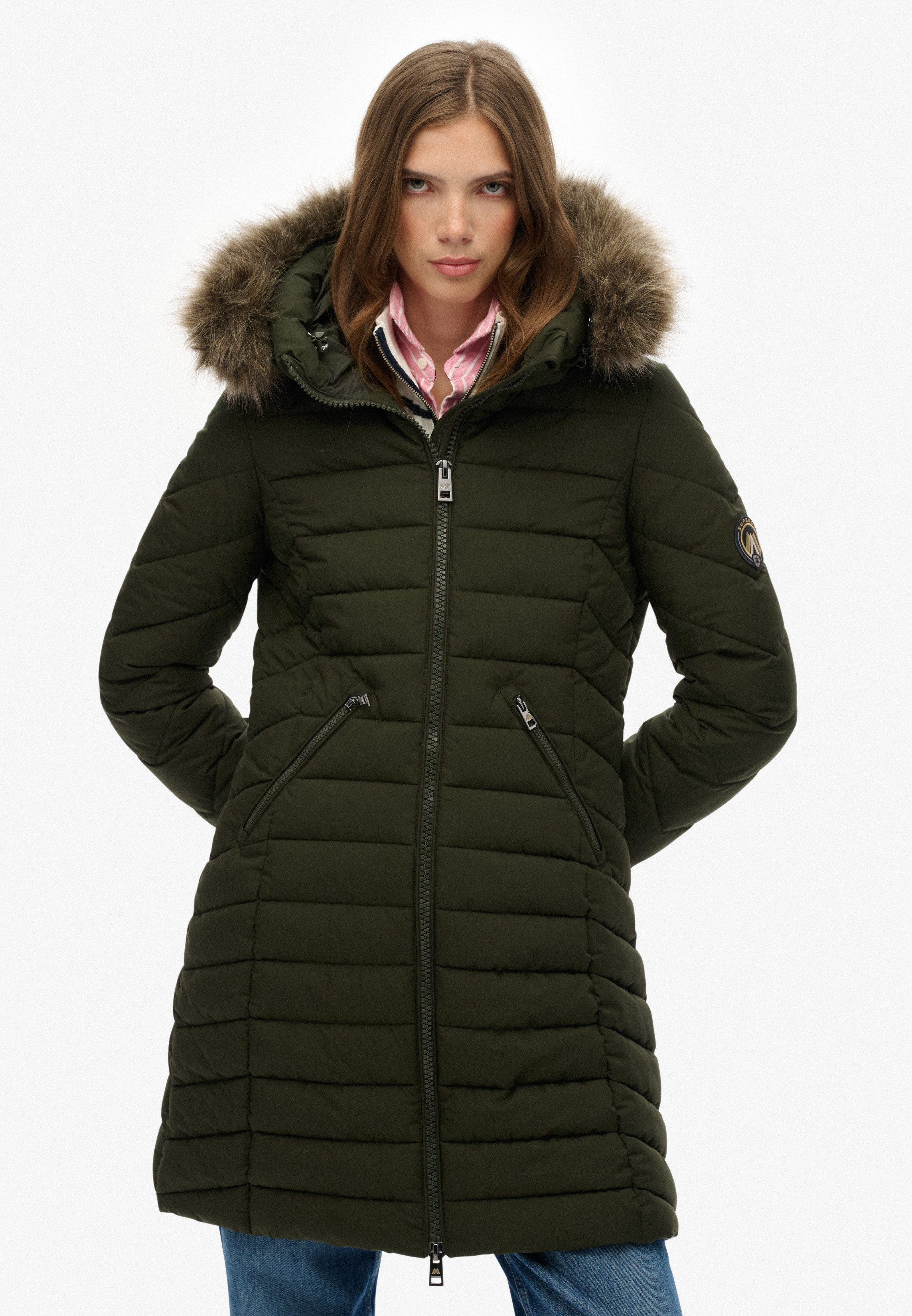 Superdry Steppjacke FUJI FAUX FUR HOOD günstig online kaufen