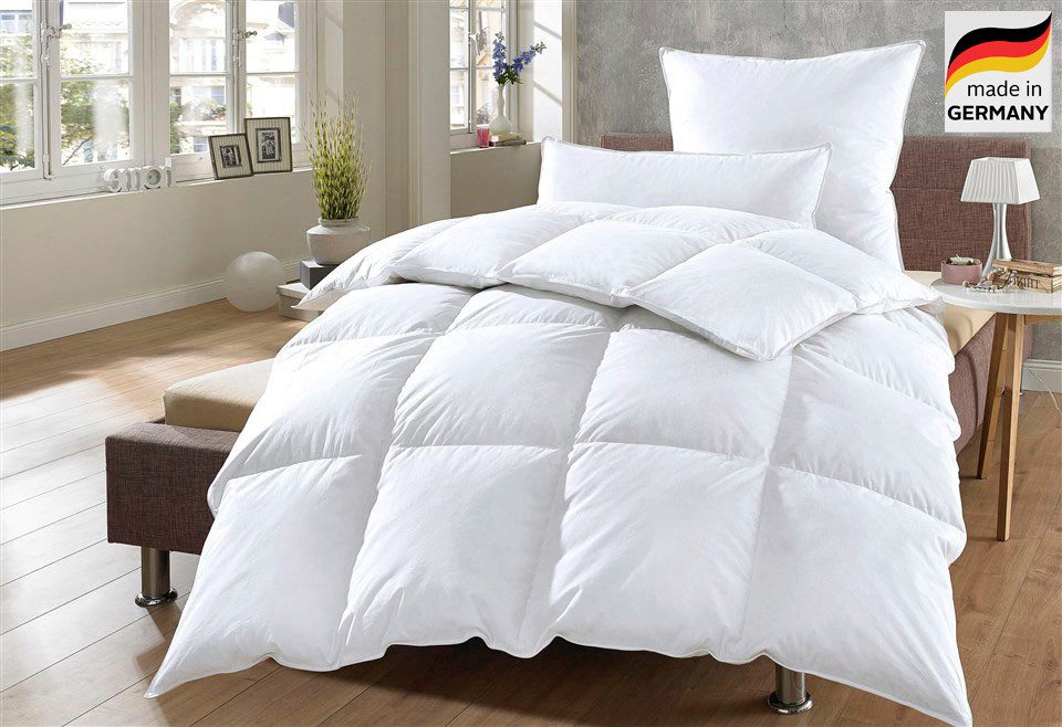 OTTO home Daunenbettdecke Köniz, Bettdecke 135x200 cm, 155x220 cm und weitere Größen, Füllung: 60% Daunen, 40% Federn, Bezug: 100% Baumwolle, Bettdecken, Sommer, Winter, Decke ist Made in Green zertifiziert