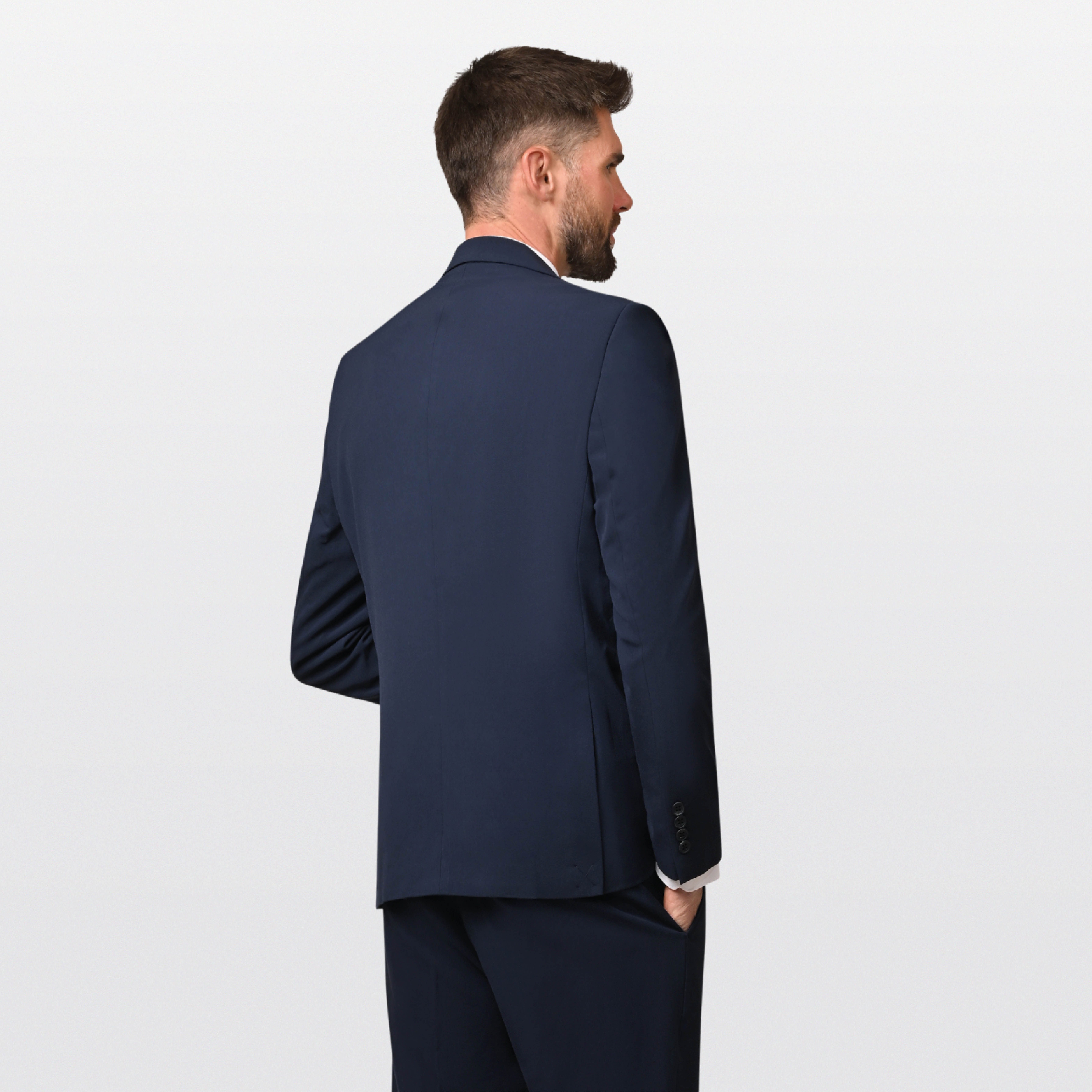 Hirschthal Anzugsakko Herren 2-Knopf Business Sakko Slim-Fit in eleganten Design, mit Kleidersack
