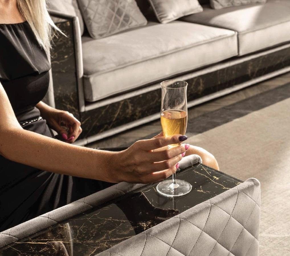 JVmoebel Sofa Luxuriöser Grau Neu, Sofa Made in Textilmöbel Zweisitzer Europe Modernes