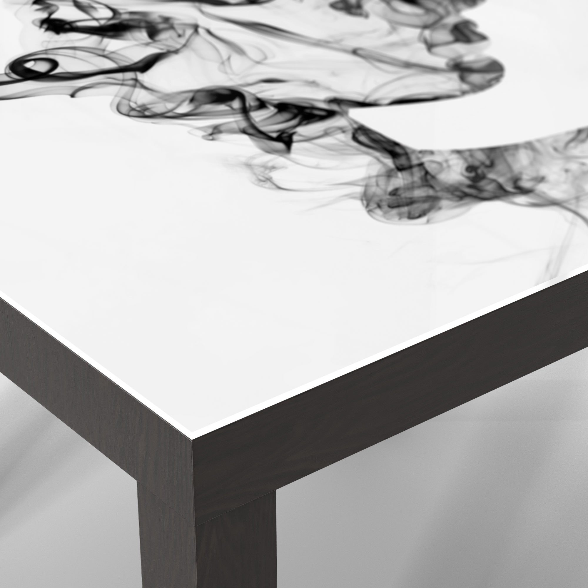 Couchtisch modern Glastisch Rauch', Beistelltisch Schwarz DEQORI 'Frauenkopf Glas aus