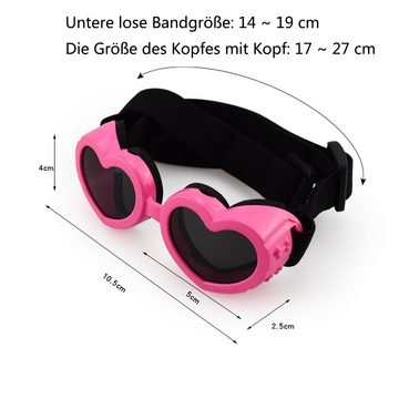 GelldG Sonnenbrille Sonnenbrille für Hunde UV Schutzbrille Hundebrille Winddicht