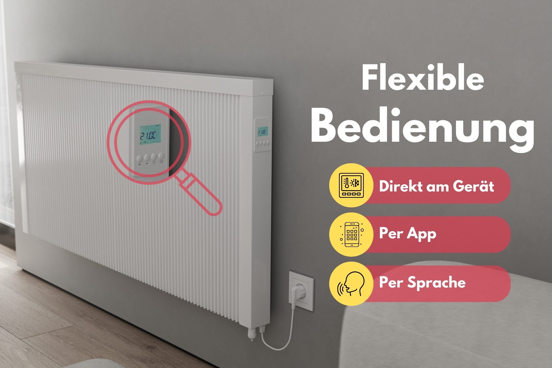 eVARMO Elektro-Heizkörper Flächenspeicherheizung areo smart, intelligente günstig online kaufen