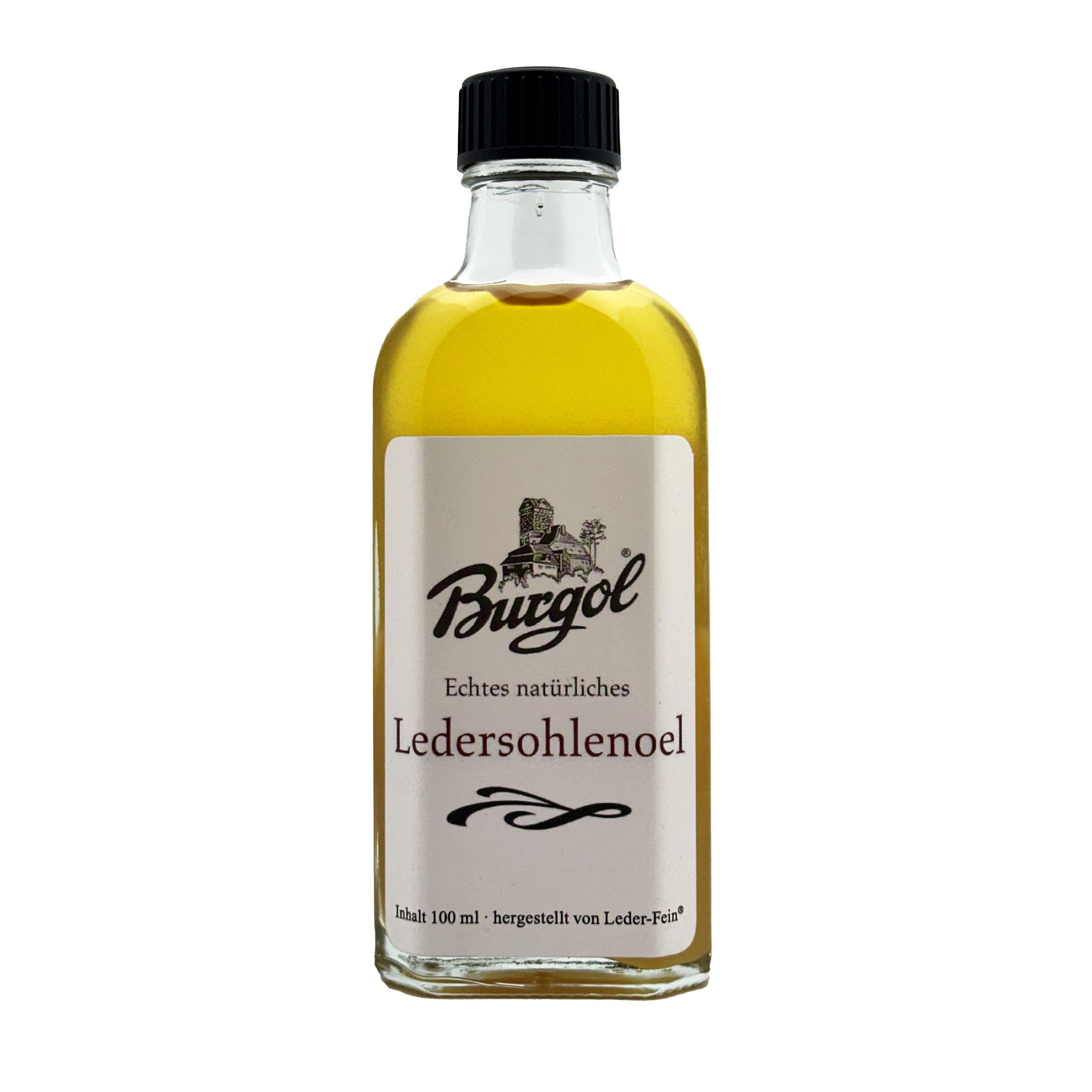 Burgol 100ml Sohlenlederöl Glasflasche Ledersohle Ledersohlenöl Lederpflege
