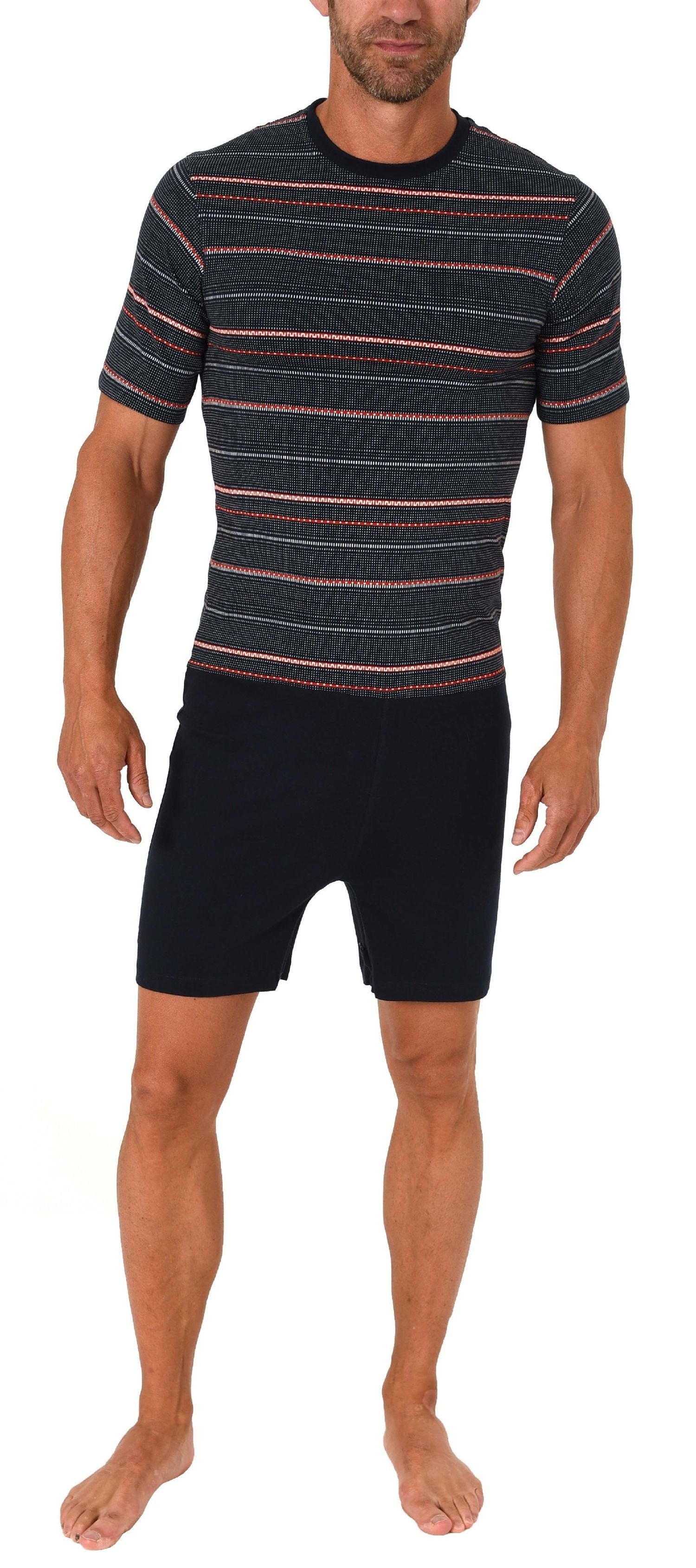 Normann Care Pyjama Herren Pflegeoverall kurzarm mit Reißverschluss am Rück günstig online kaufen