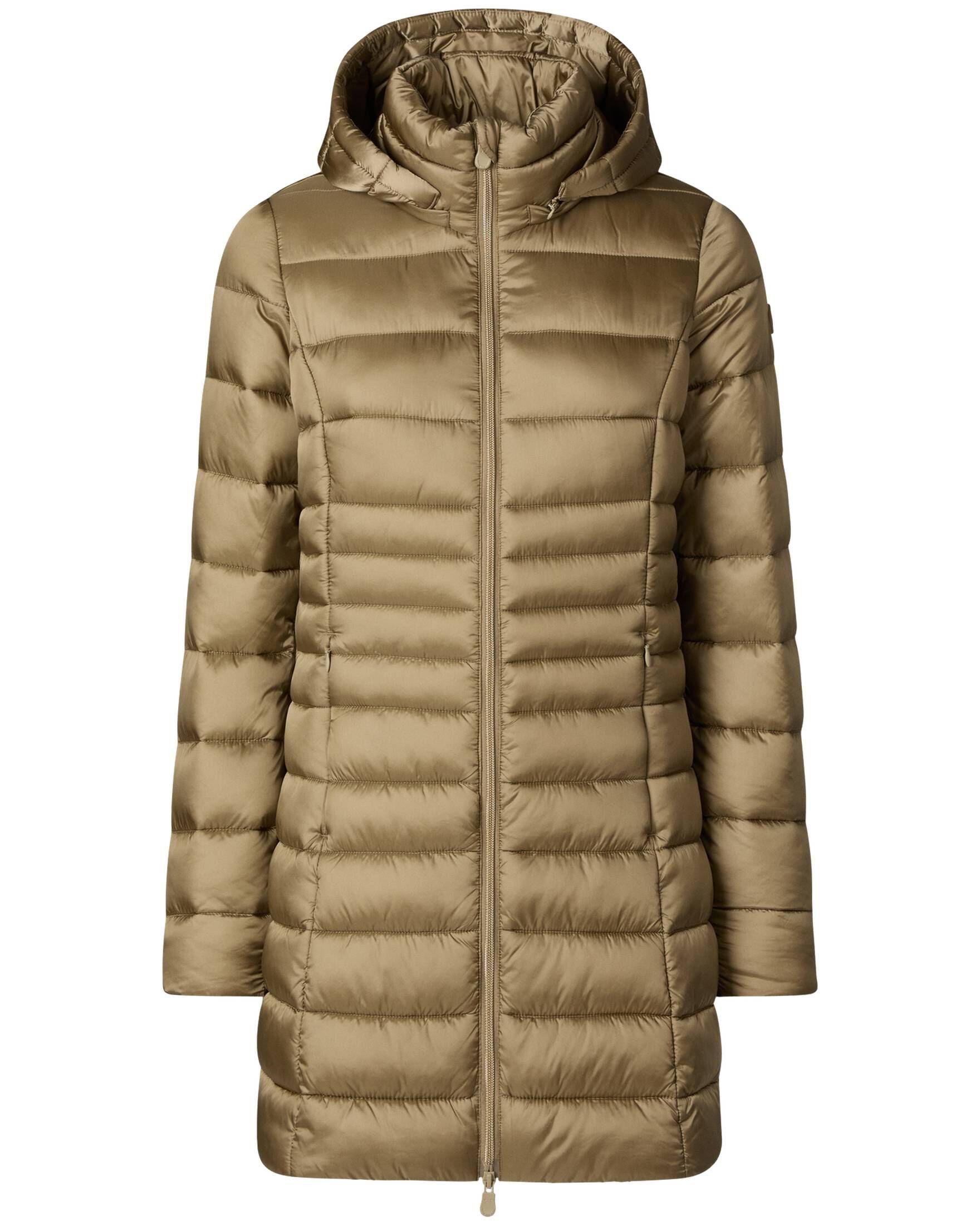 Steppjacke Damen Steppjacke lang REESE mit Kapuze Slim Fit