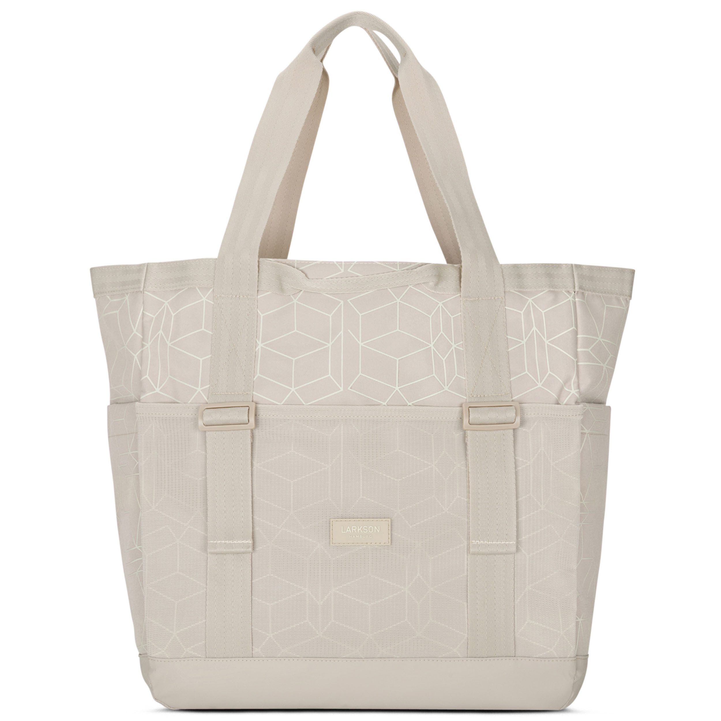 LARKSON Shopper Smilla Strandtasche für Damen und Herren (1-tlg), Große Beach Bag für Strand & Urlaub, Reißverschluss, Wasserabweisend