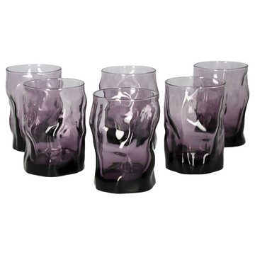 Bormioli Rocco Glas Trinkglas Sorgente 300ml lila 6er Set, Glas