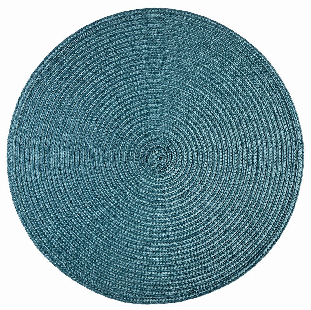 Haus und Deko Platzset Platzset rund ca. 35 cm Ø abwaschbar Bast Optik Tischset Platzdeckche, (1-St)