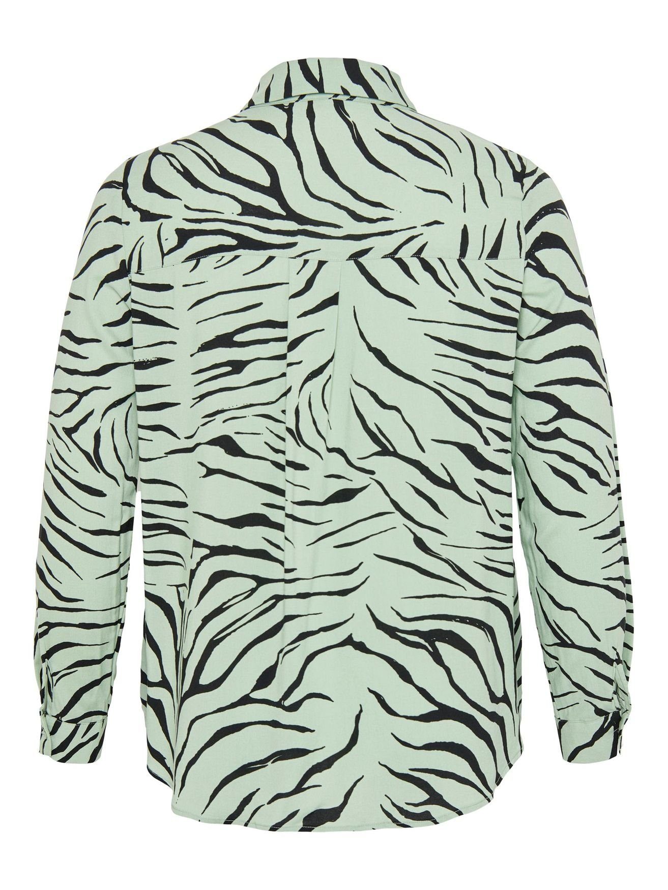 Übergrößen Grün ONLY in Animal Zebra Bluse Size Hemd Plus Shirt CARNOVA CARMAKOMA Blusenshirt 4804