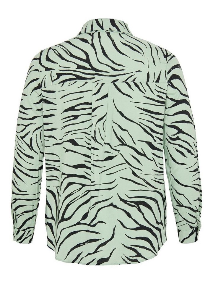 ONLY CARMAKOMA Blusenshirt Zebra Animal Hemd Bluse Plus Size Übergrößen  Shirt CARNOVA 4804 in Grün
