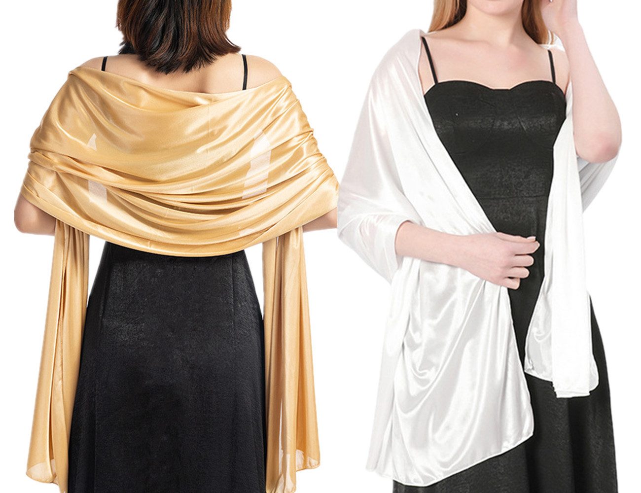 XDeer Modeschal 2 Stück Damen Shawl für Brautkleider Abendkleider, Elegante Party Weicher Schal