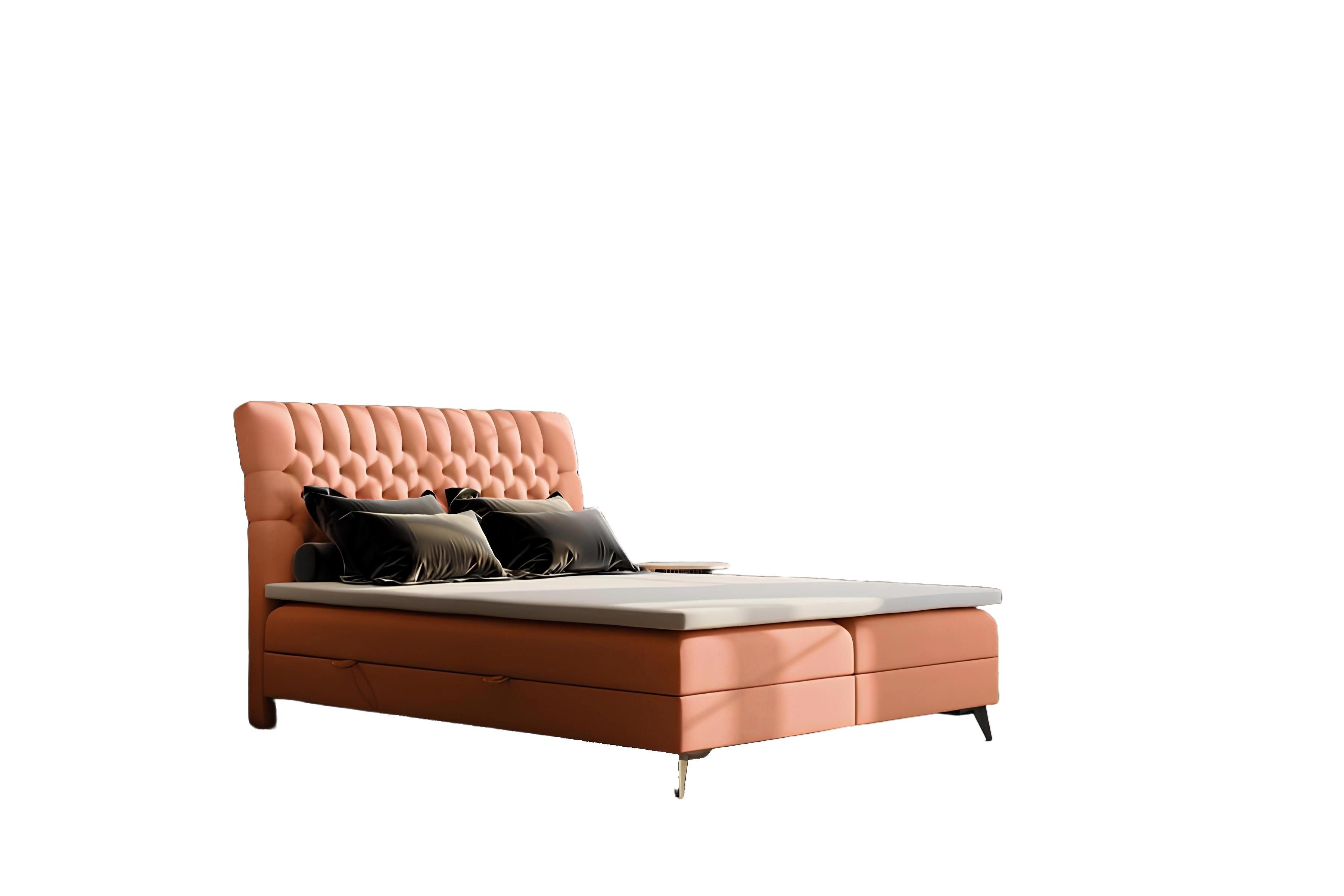 JVmoebel Boxspringbett Chesterfield Boxspringbett mit Polsterung und Bettkasten-Funktion (Boxspringbett 4062292146893), Made in Europa