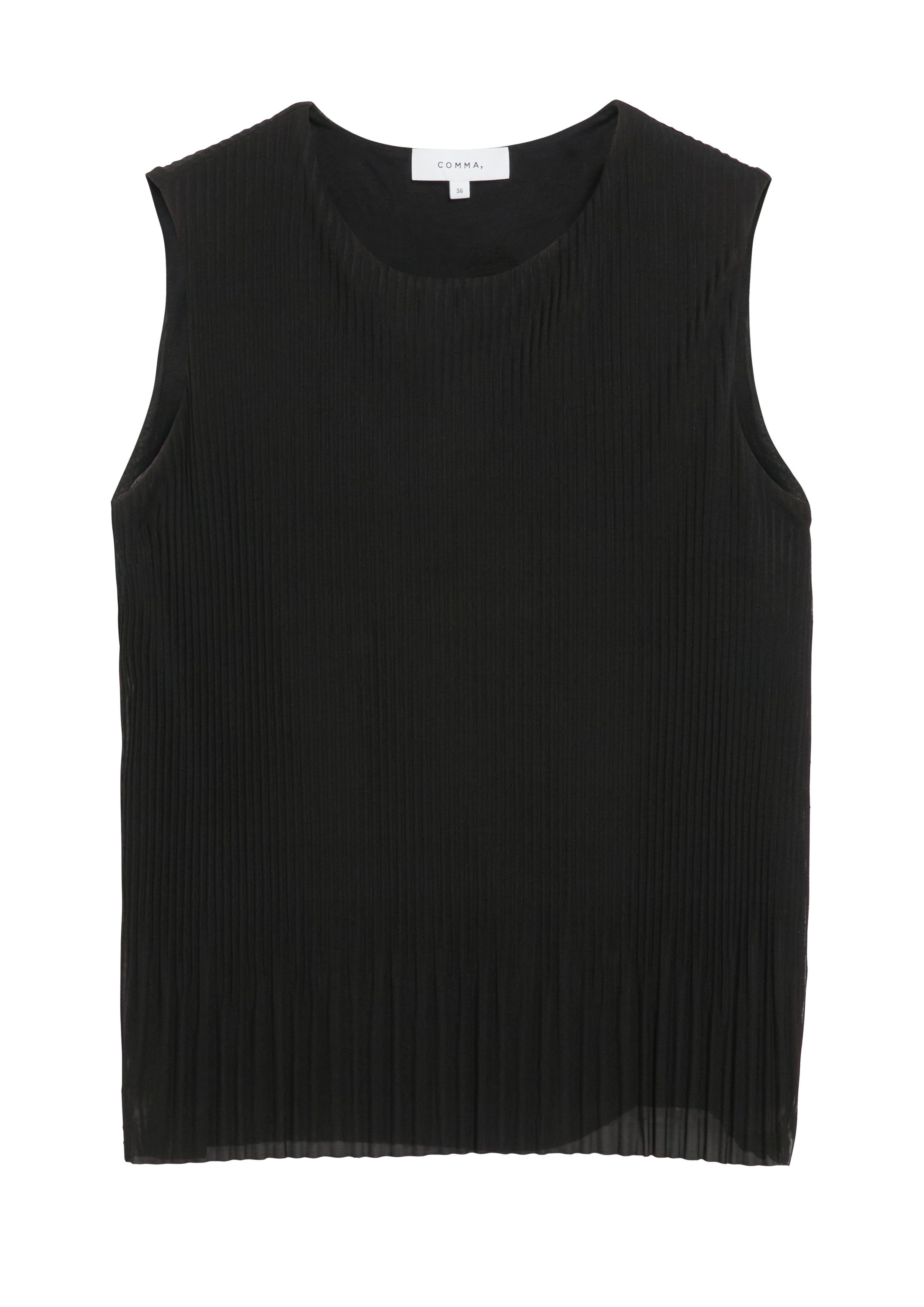 comma T-Shirt Sommertop mit feiner Struktur